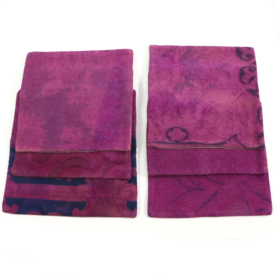 Turkish Overdyed Handwoven Rug Faced Pillow Covers