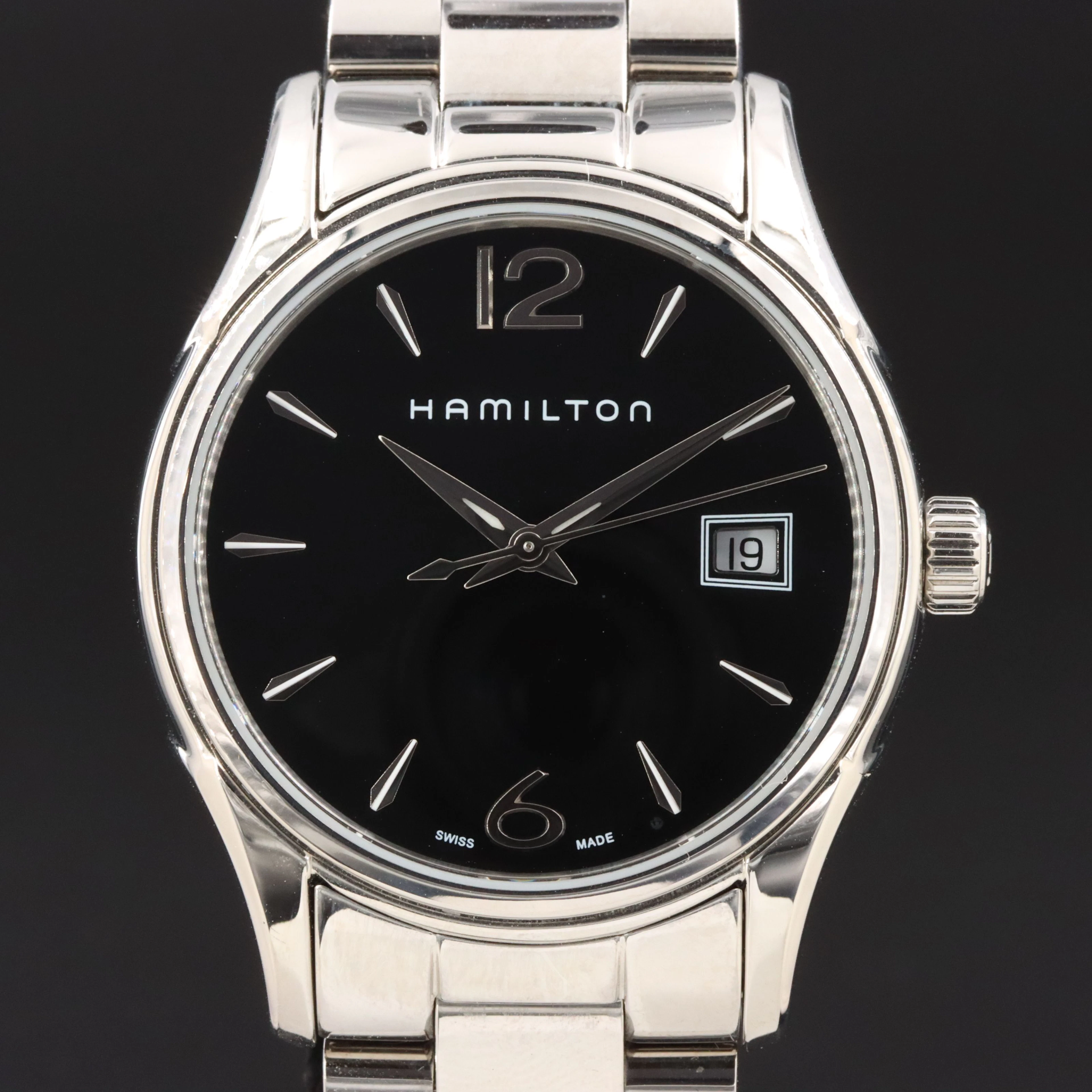 Hamilton Jazz Master Stainless Steel Black Dial Swiss Quartz Watch