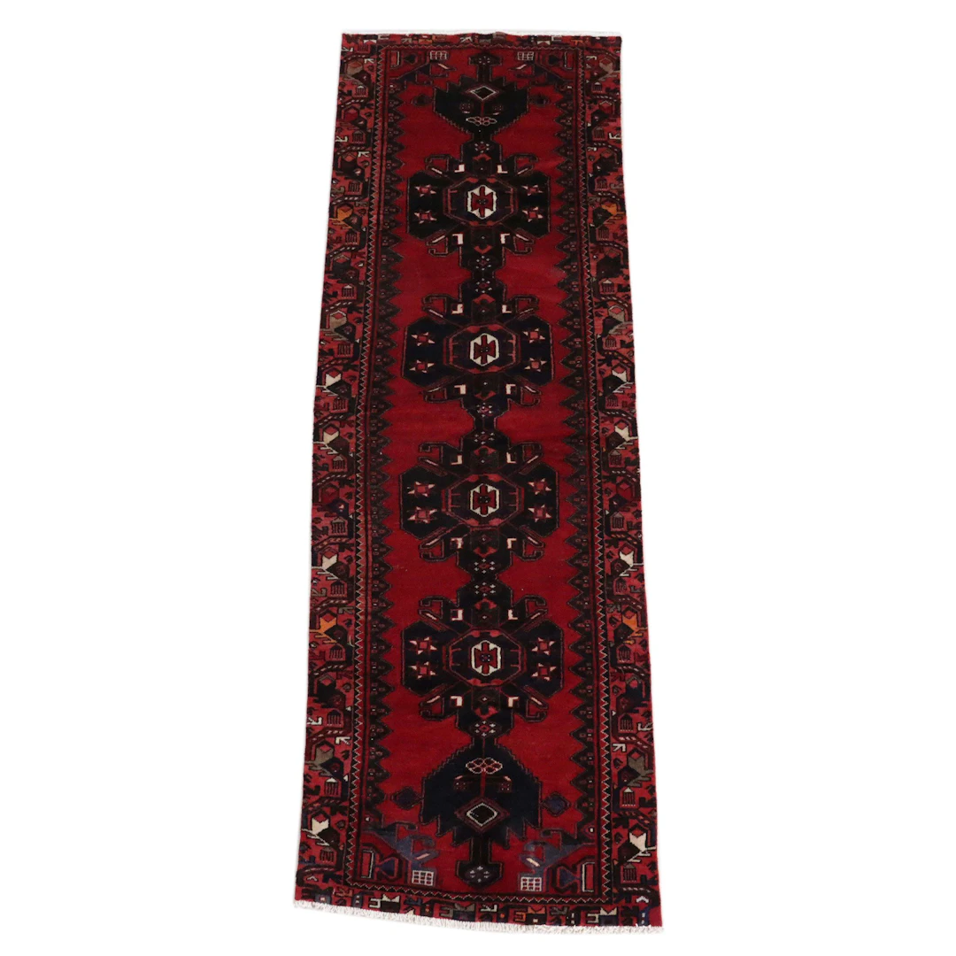 3'3 x 10' Hand-Knotted Persian Hamadan Long Rug