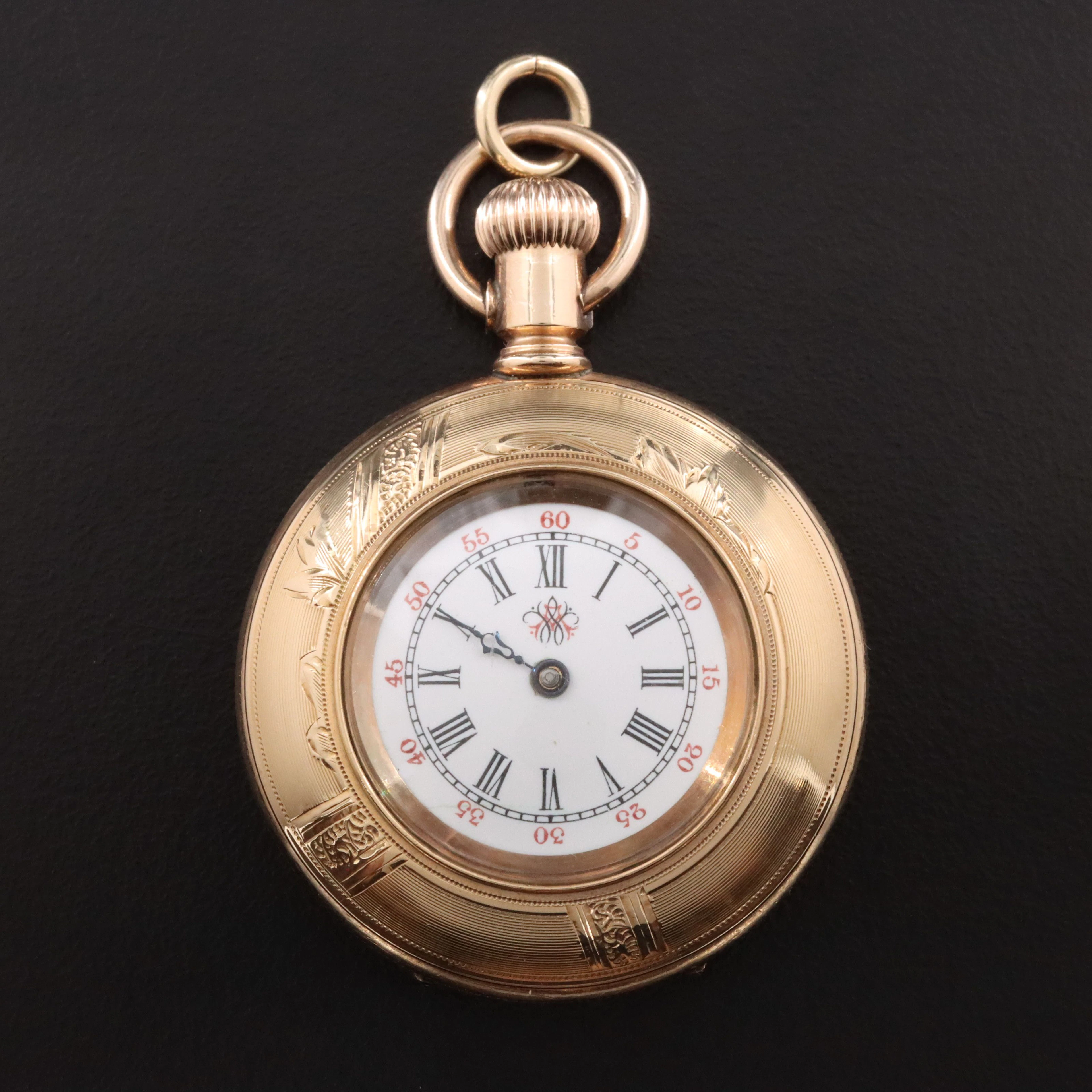 American Waltham Gold-Filled Ornate Pendant Watch