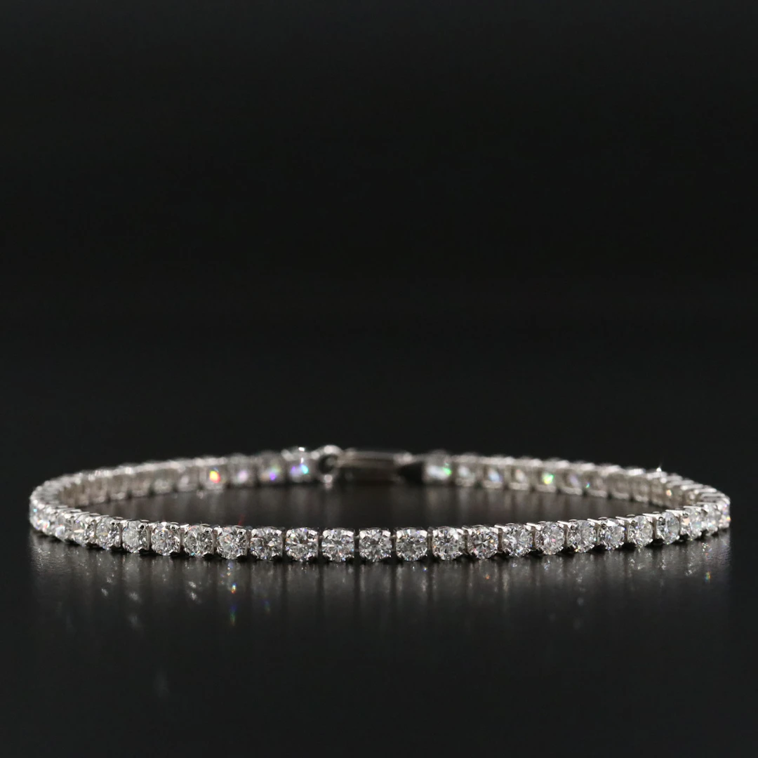14K 5.06 CTW Lab Grown Diamond Line Bracelet with IGI Report