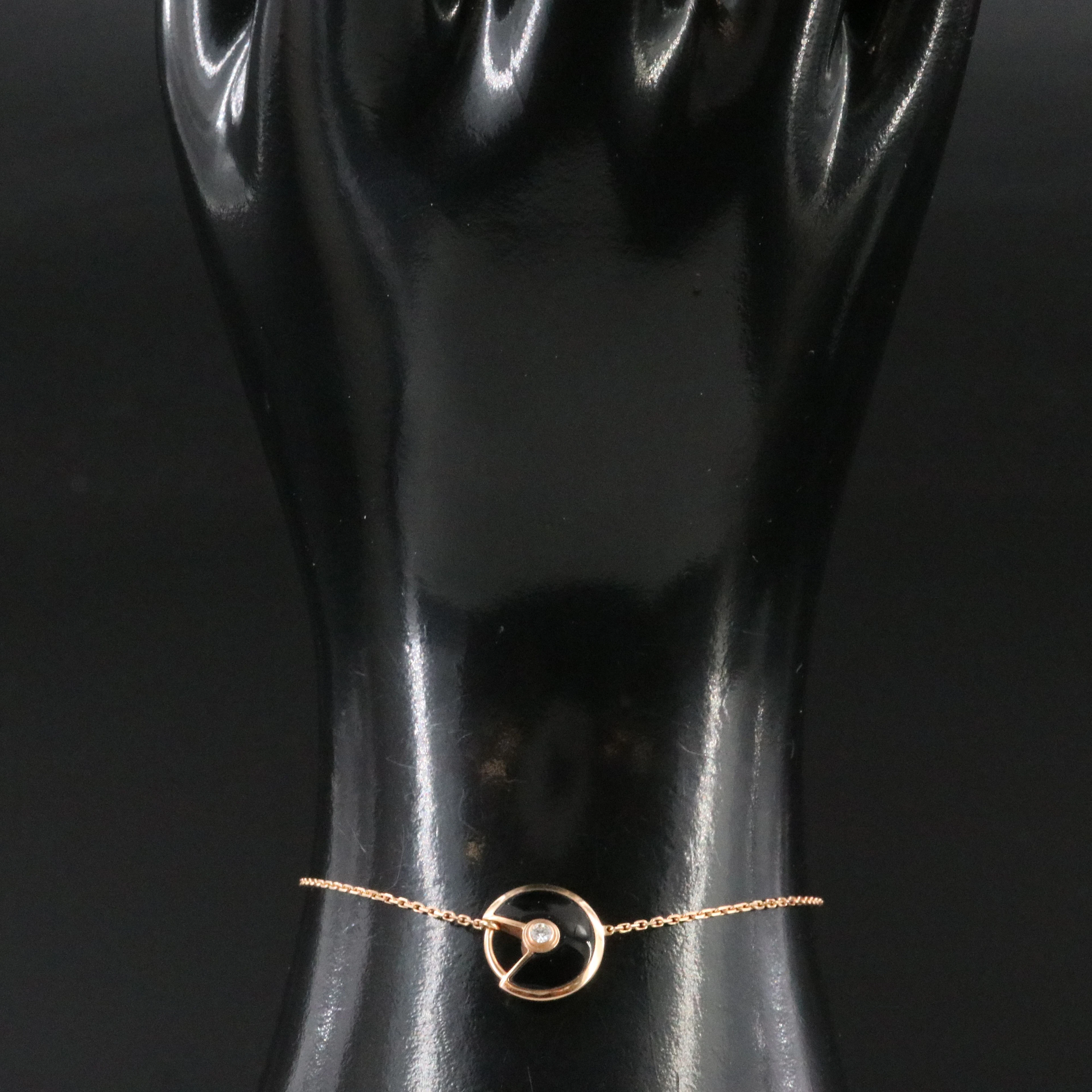 Cartier Amulette de Cartier 18K Rose Gold Black Onyx and Diamond Bracelet