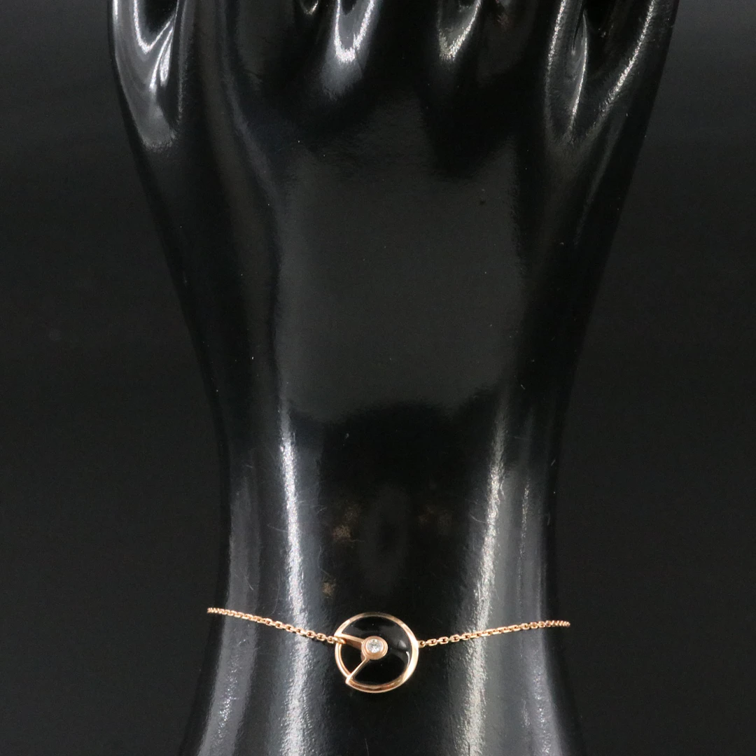 Cartier Amulette de Cartier 18K Rose Gold Black Onyx and Diamond Bracelet
