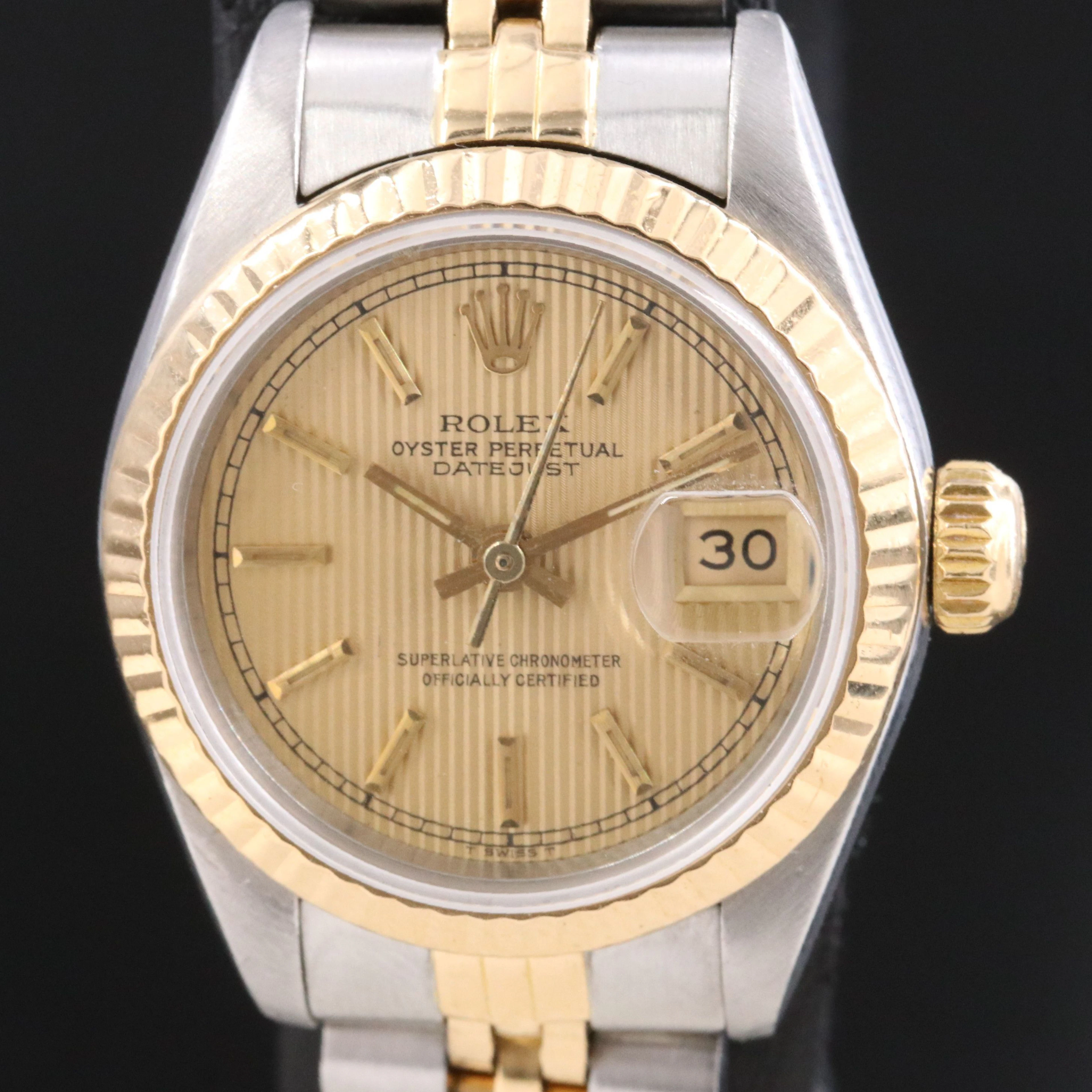 Rolex Datejust 69173 Vintage Tapestry Dial Watch c.1985