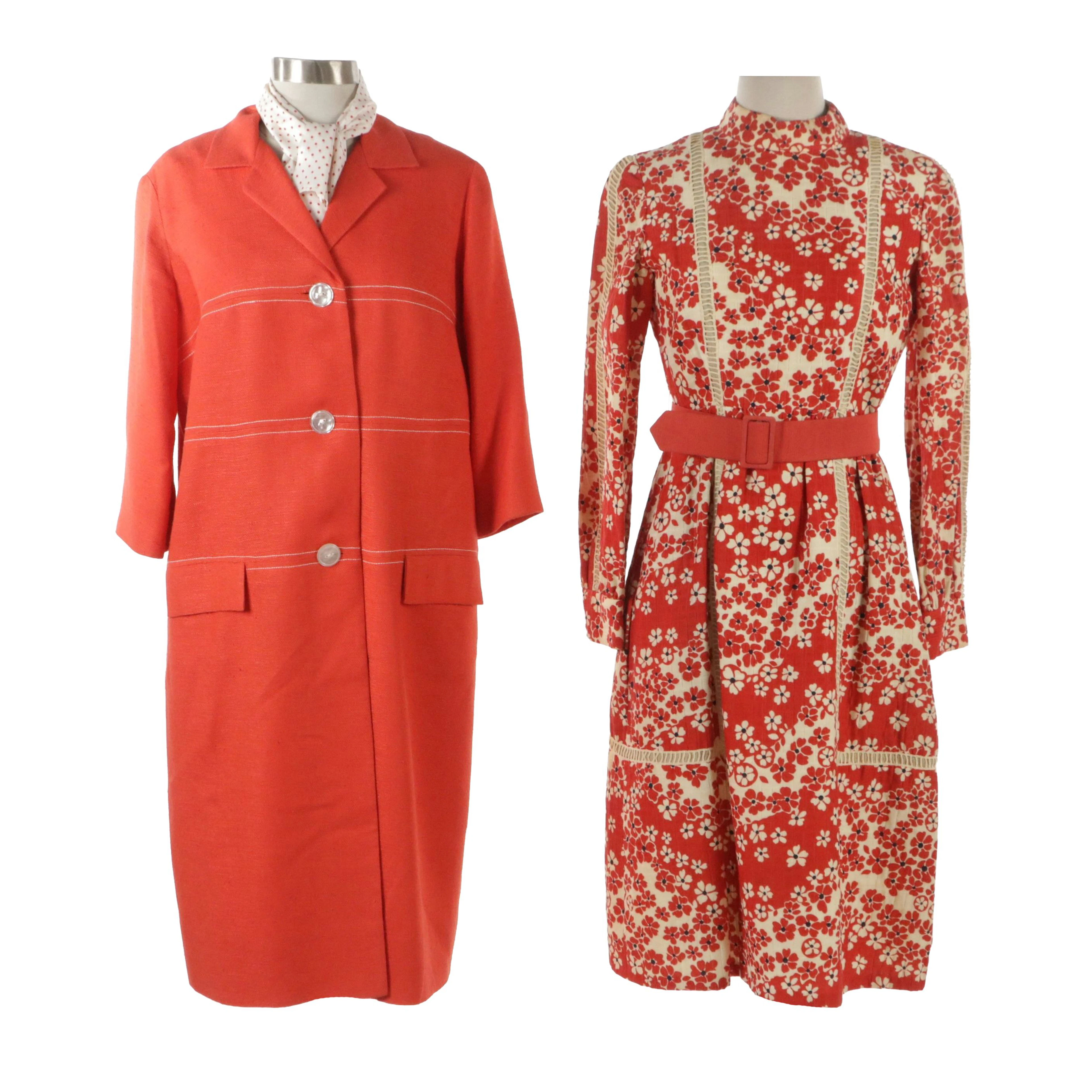 Malcolm Starr Belted Dress and Fred Rothschild Sleeveless Dress, Sash