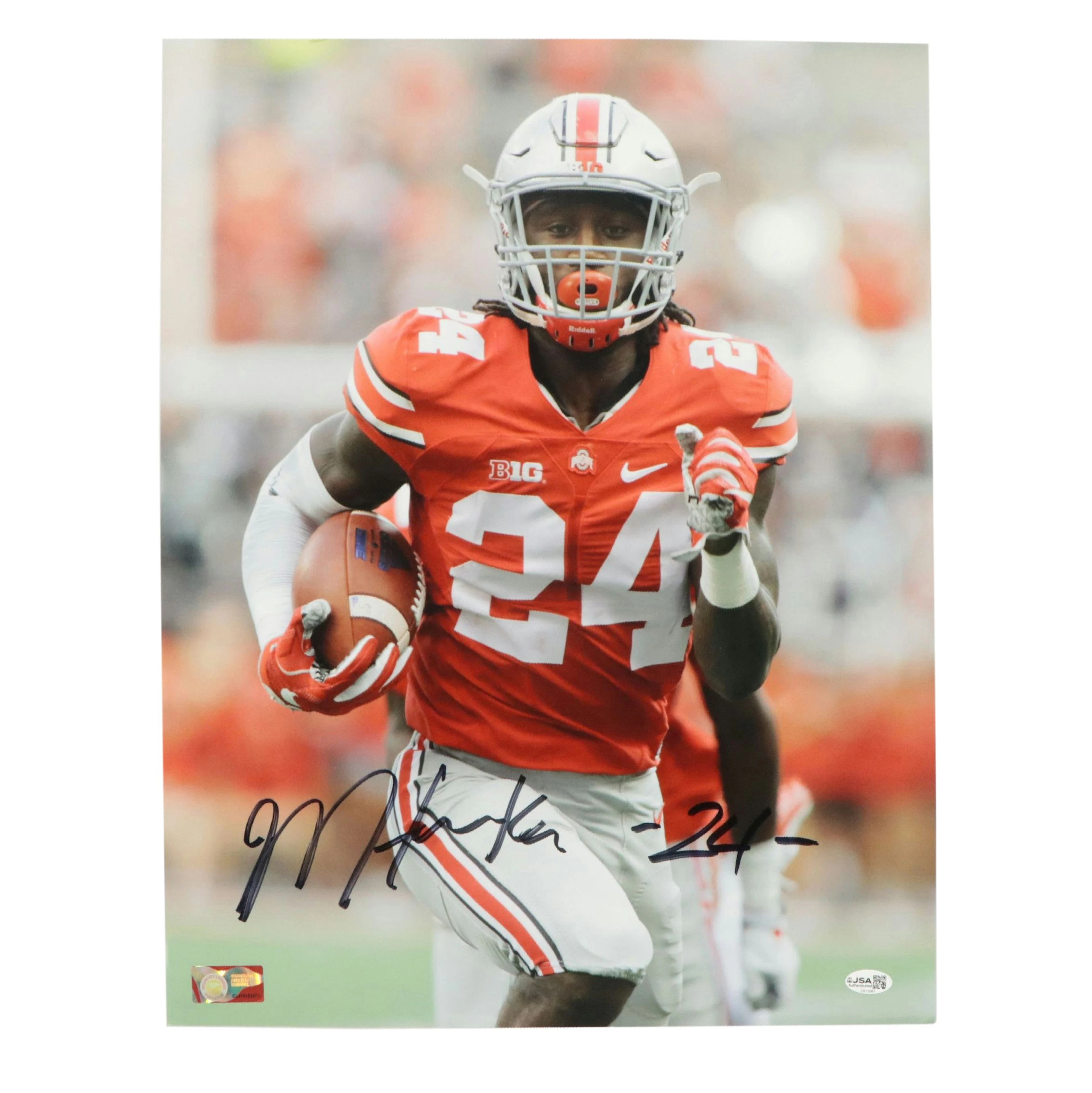Malik Hooker Signed Ohio State Buckeyes Football Print, JSA
