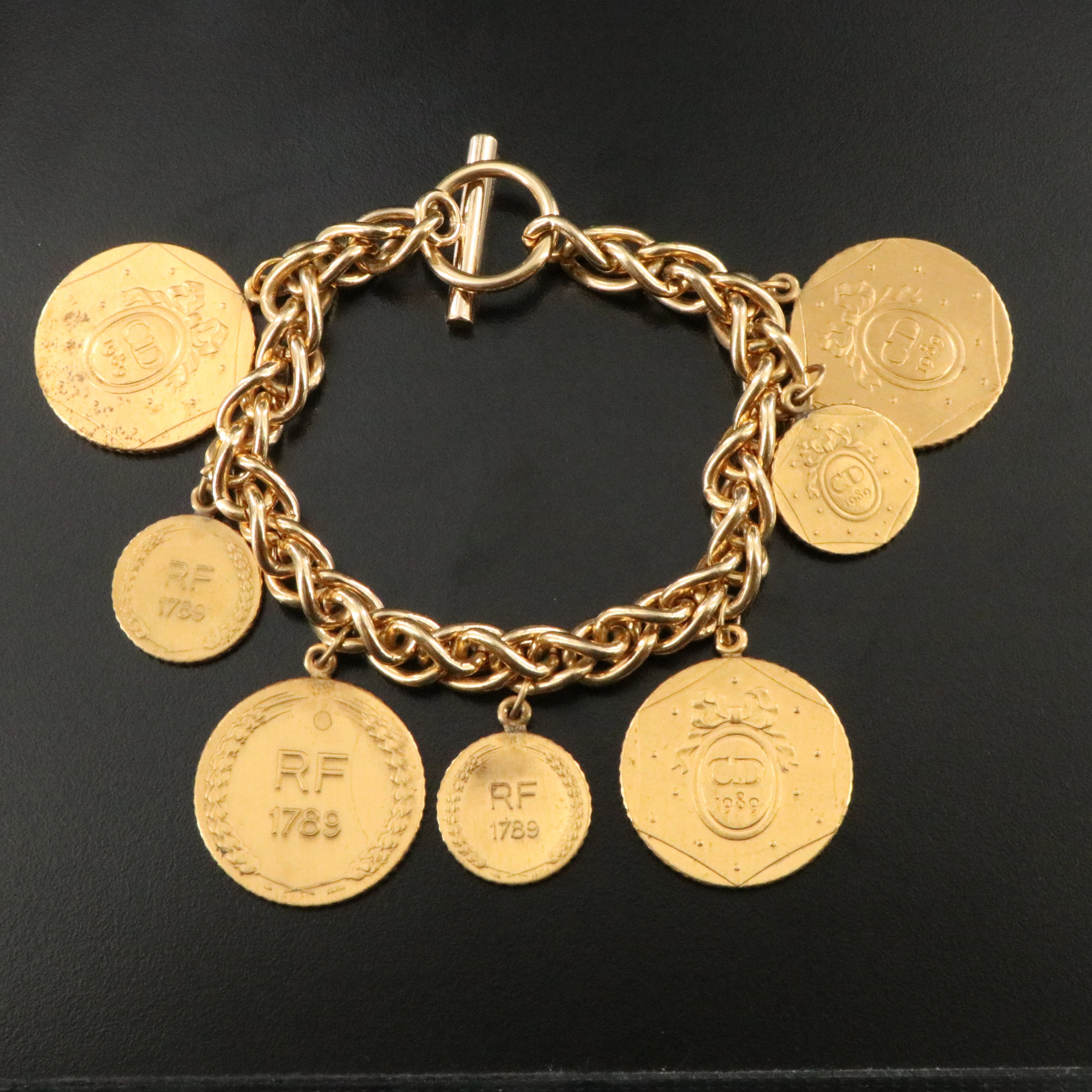 Christian Dior Bicentennial Coin Bracelet 1989