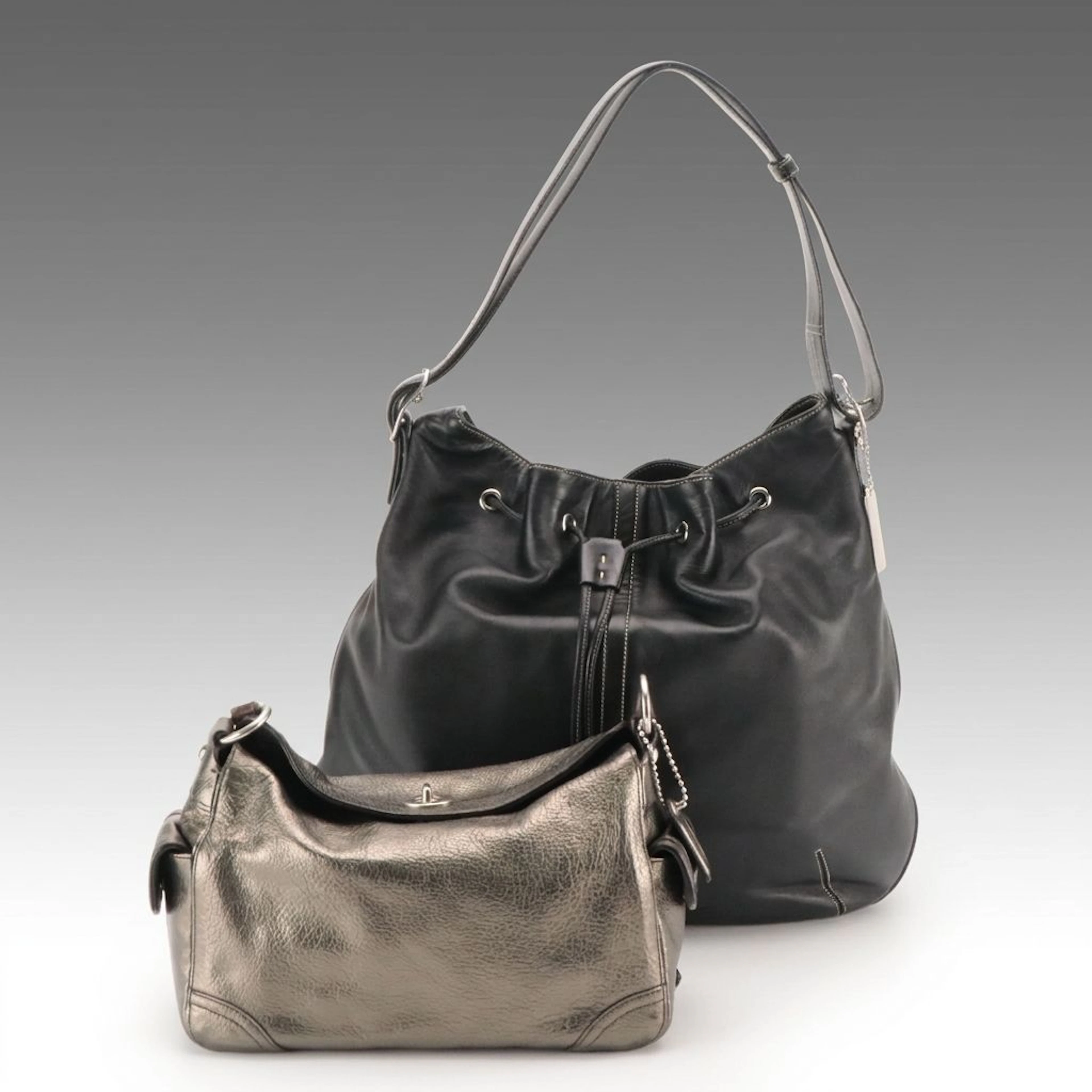 Coach Limited Edition Leather Drawstring Bag and Chelsea Turnlock