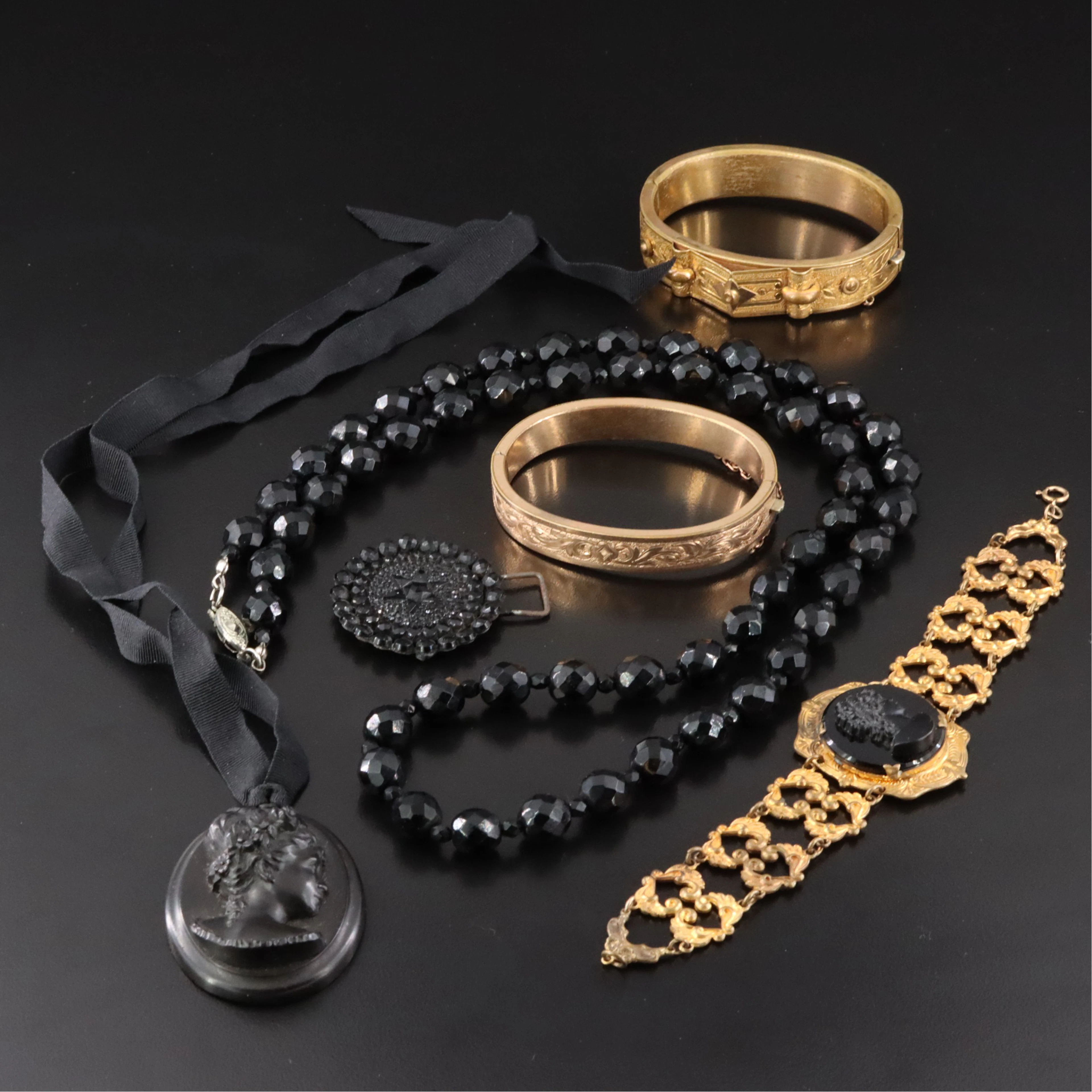 Antique & Vintage Jewelry Including Bates & Bacon, Cameo & French Jet