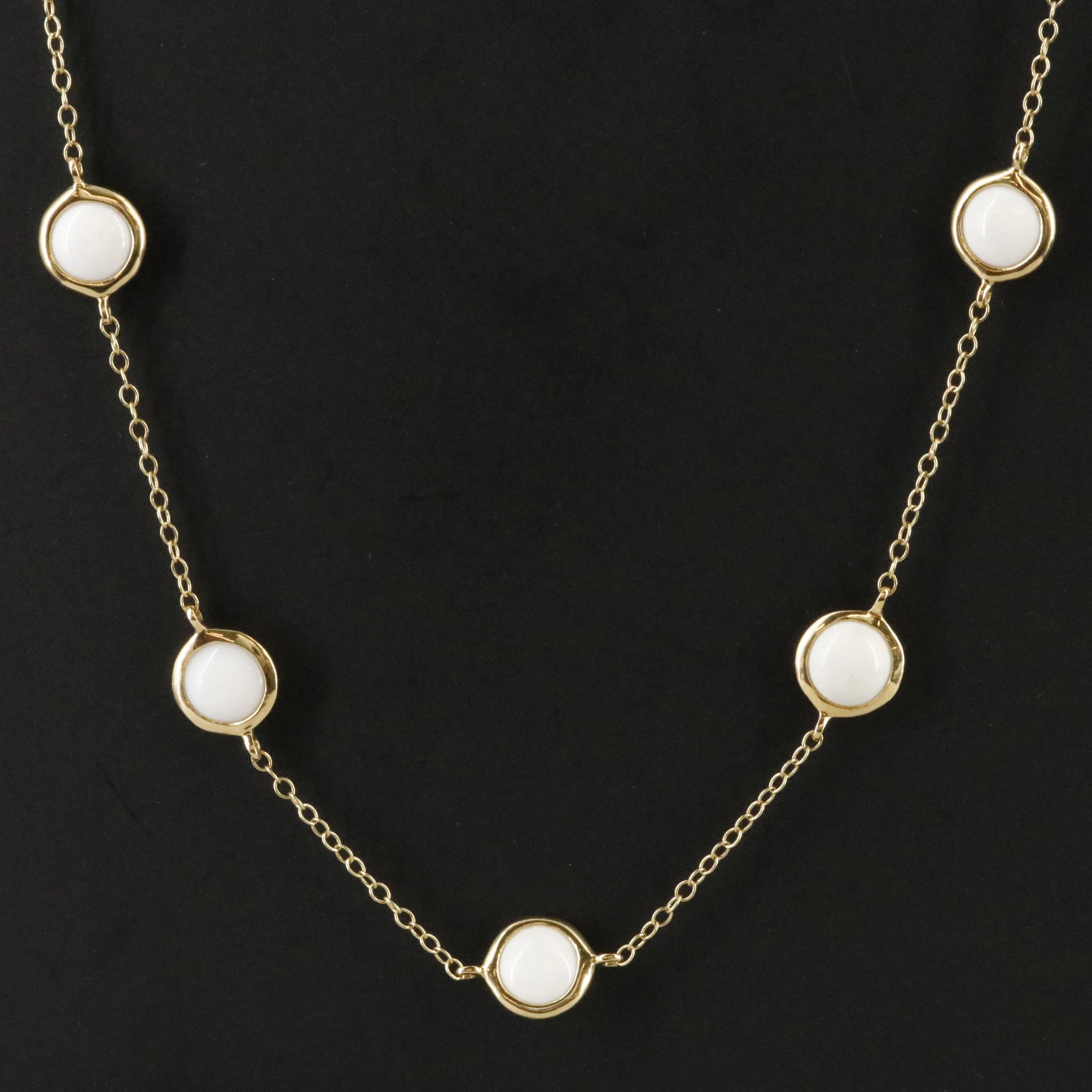 Ippolita Rock Candy 18K White Agate Station Necklace