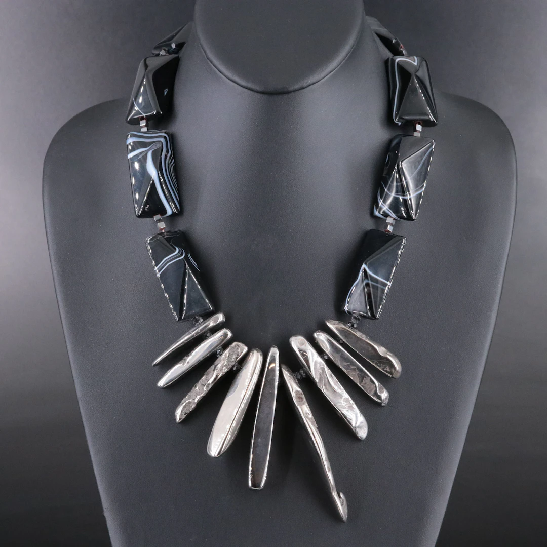 Agate Fringe Necklace