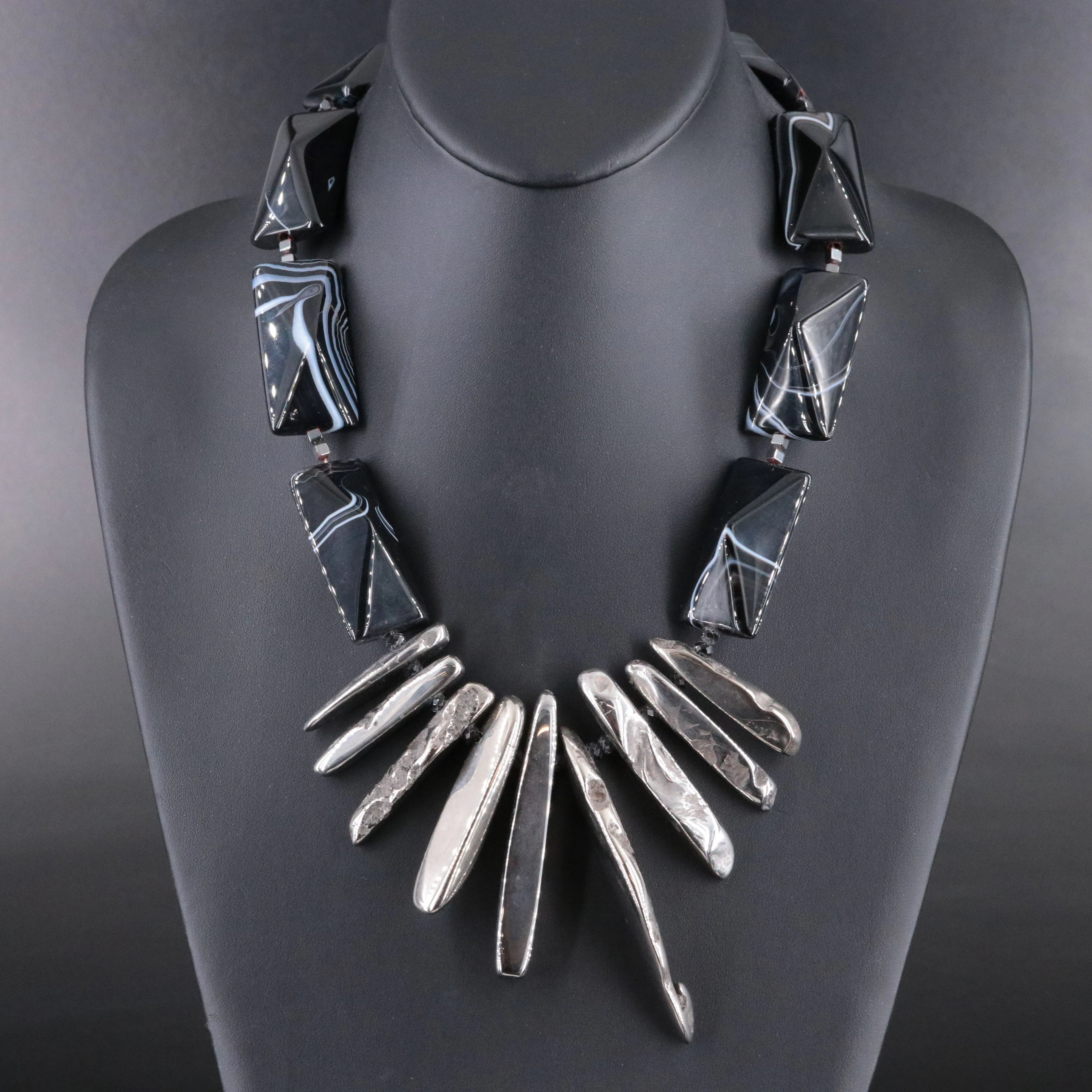 Agate Fringe Necklace