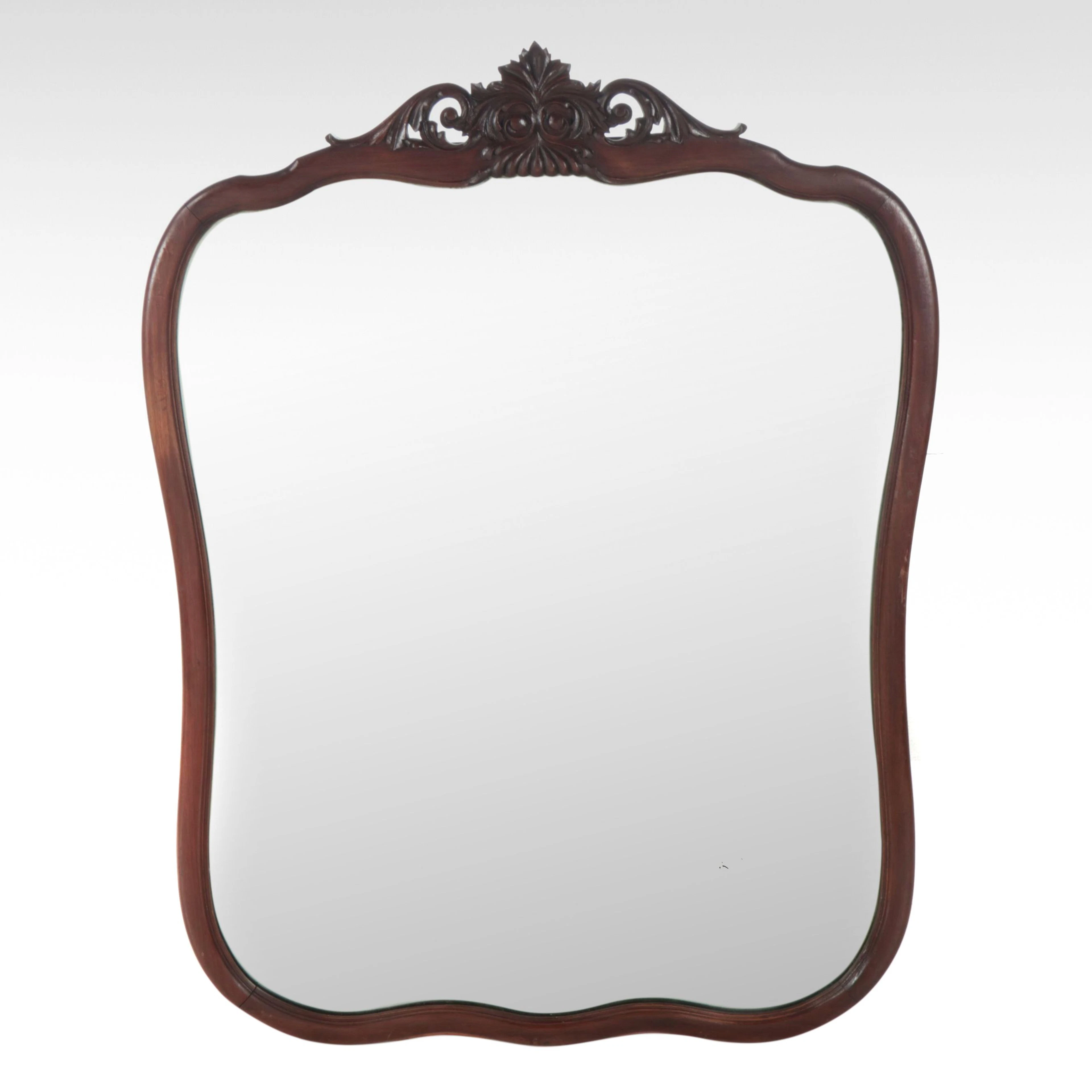 Chippendale Style Carved Mahogany Wall Mirror, Mid to Late 20th Century
