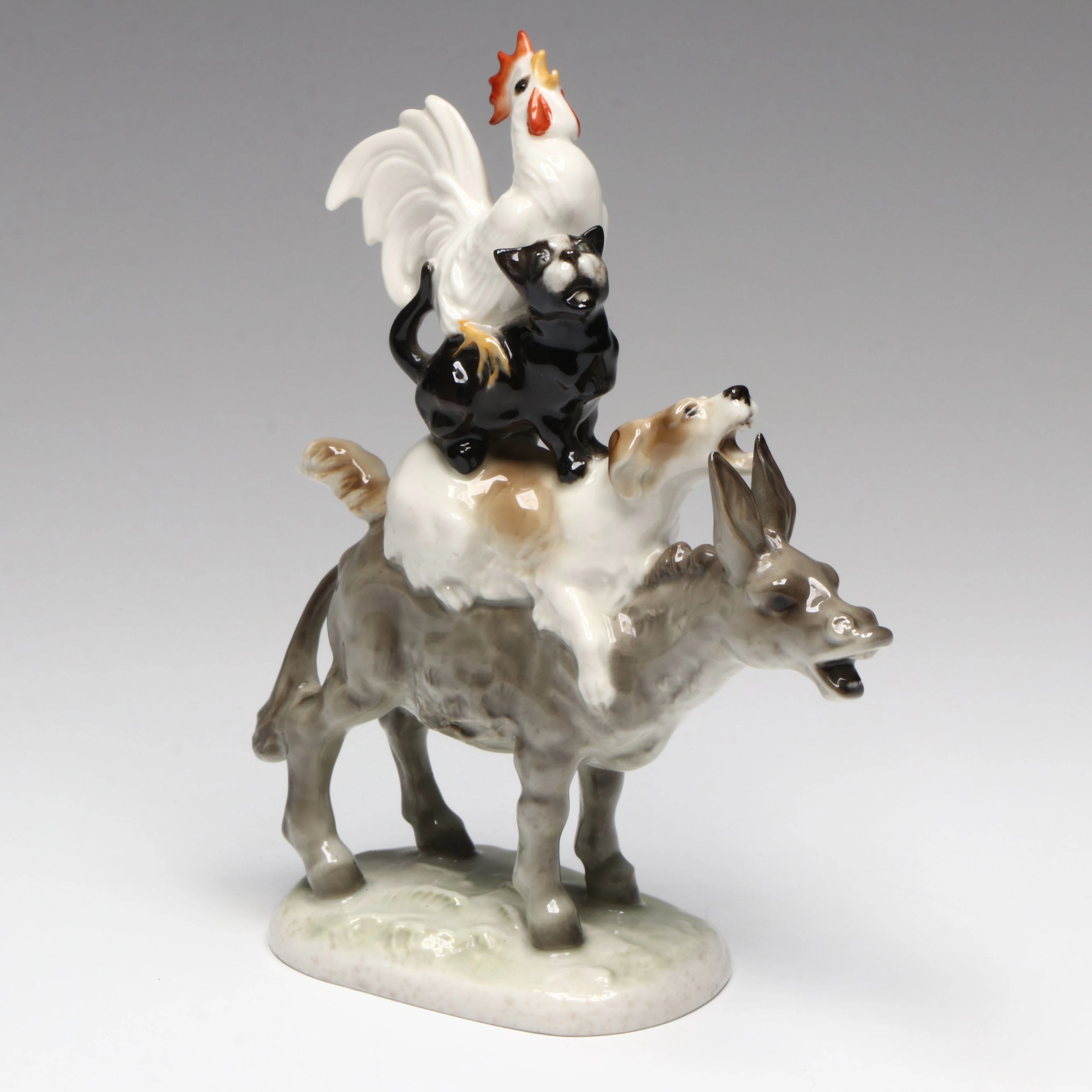 Karl Tutter for Hutschenreuther "Bremen Town Musicians" Porcelain Figurine