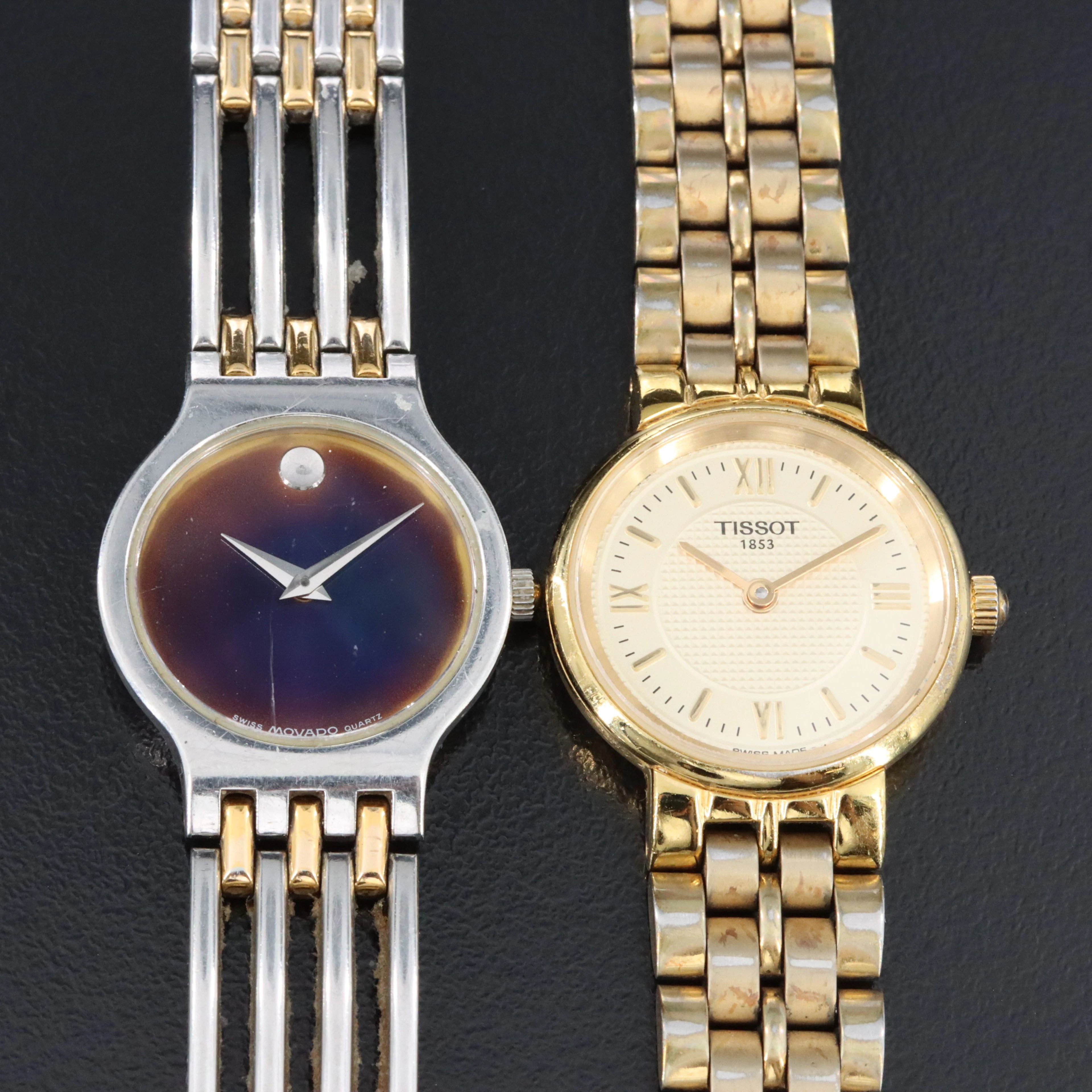 Tissot and Movado Stainless Steel Swiss Quartz Watches