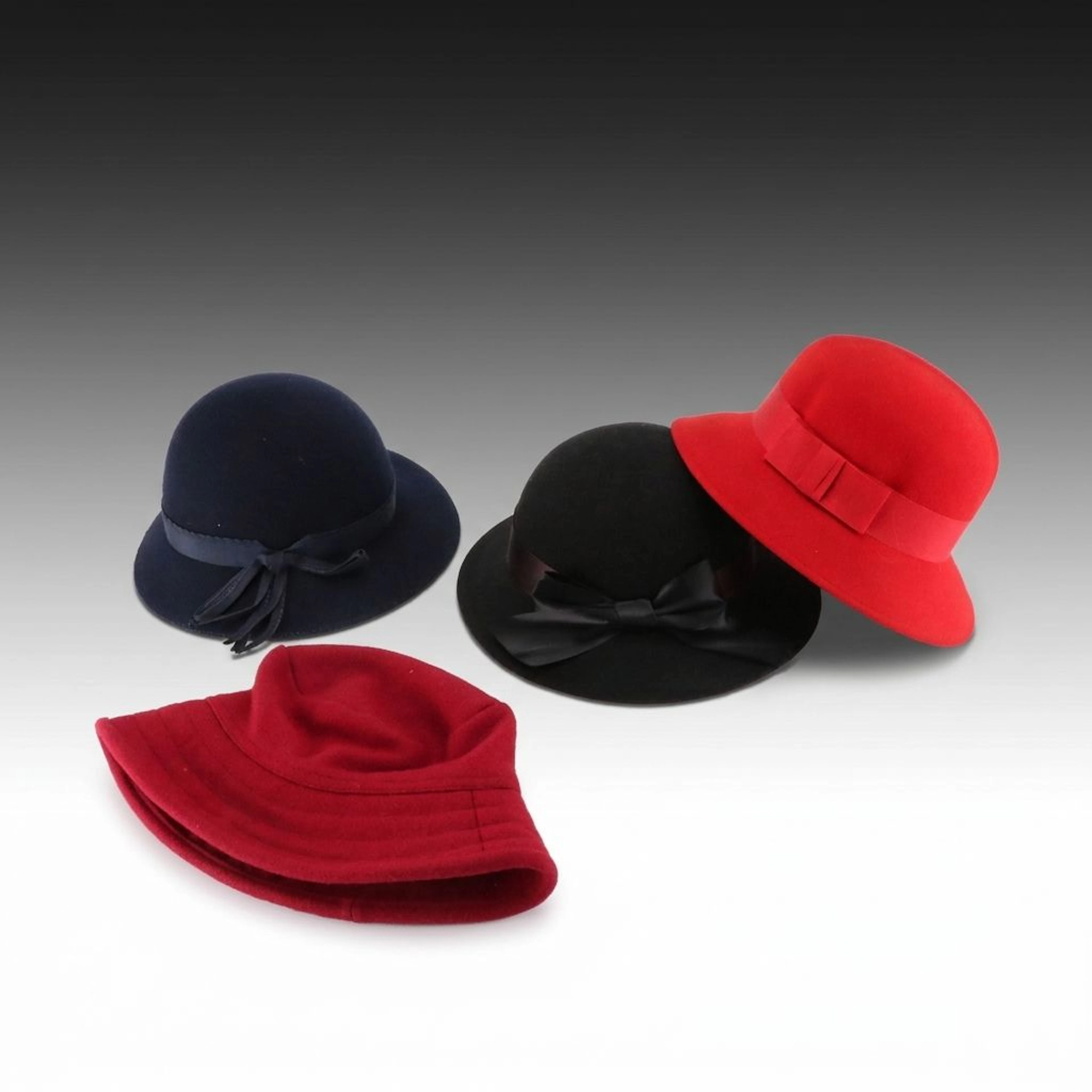 Eddie Bauer Wool Bucket Hat w/ Liz Claiborne & Other Wool Wide Brim Cloche Hats