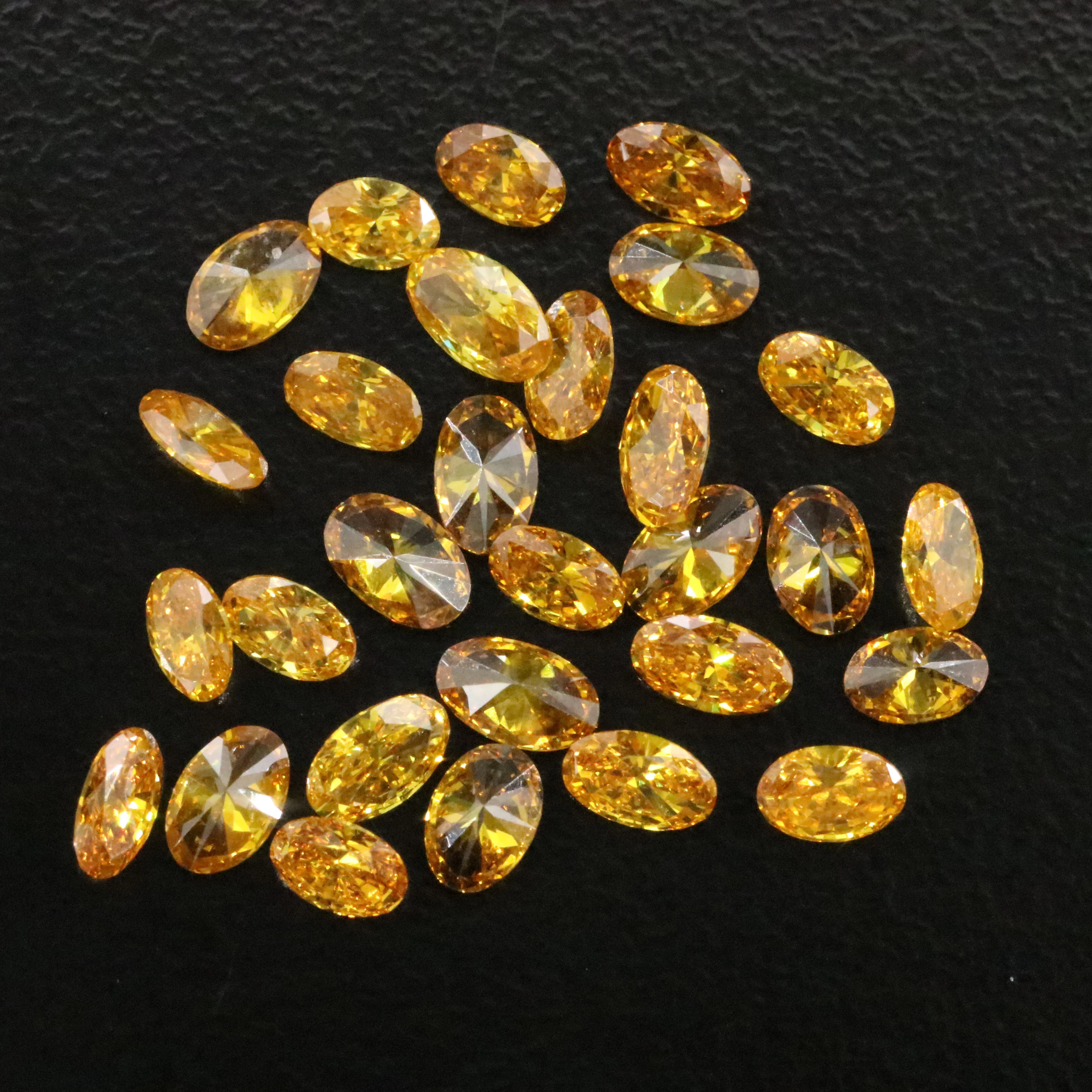 Loose 3.42 CTW Lab Grown Fancy Yellow Diamond Lot