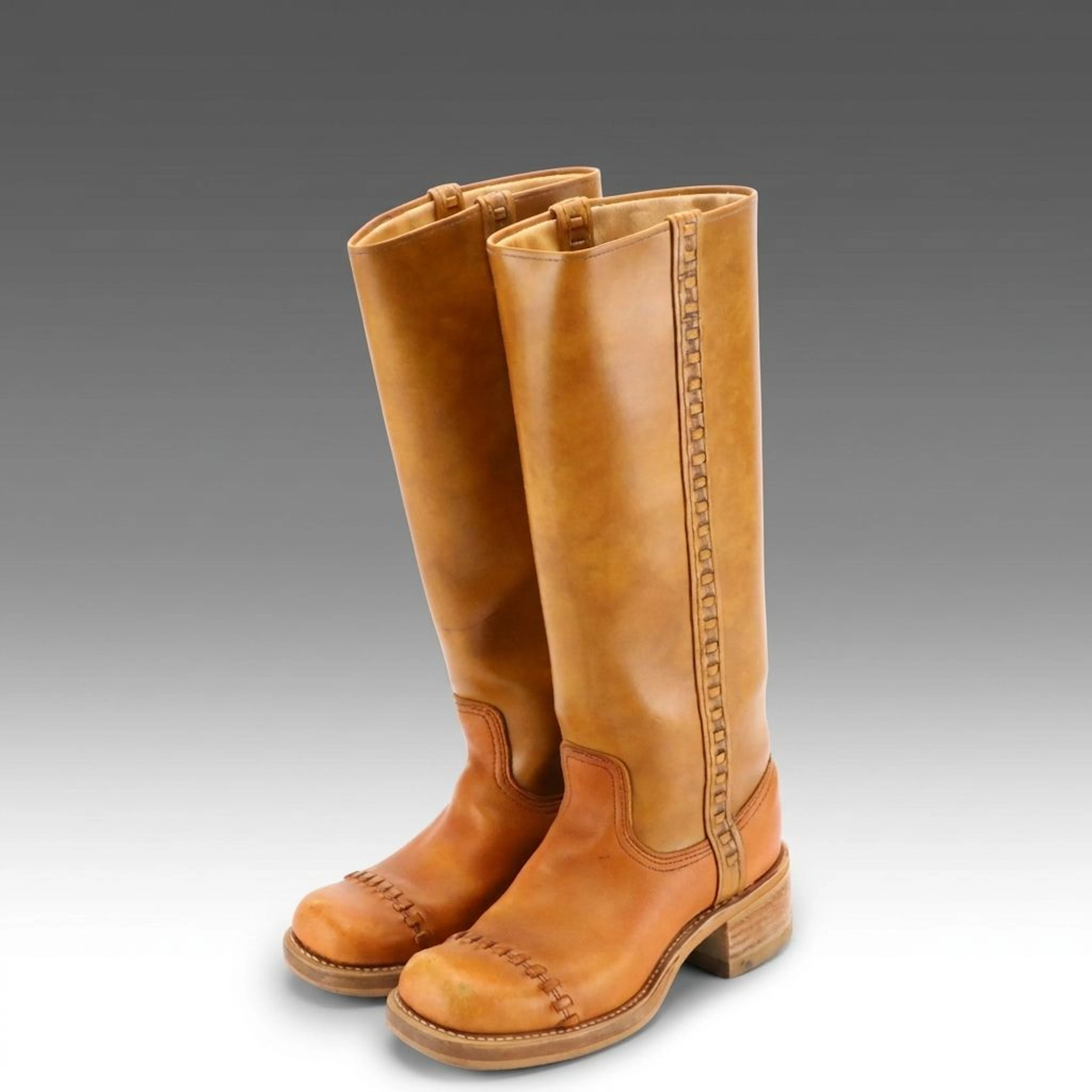Dingo Western Boots 7676 with Top Stitch Detail and Box, Vintage
