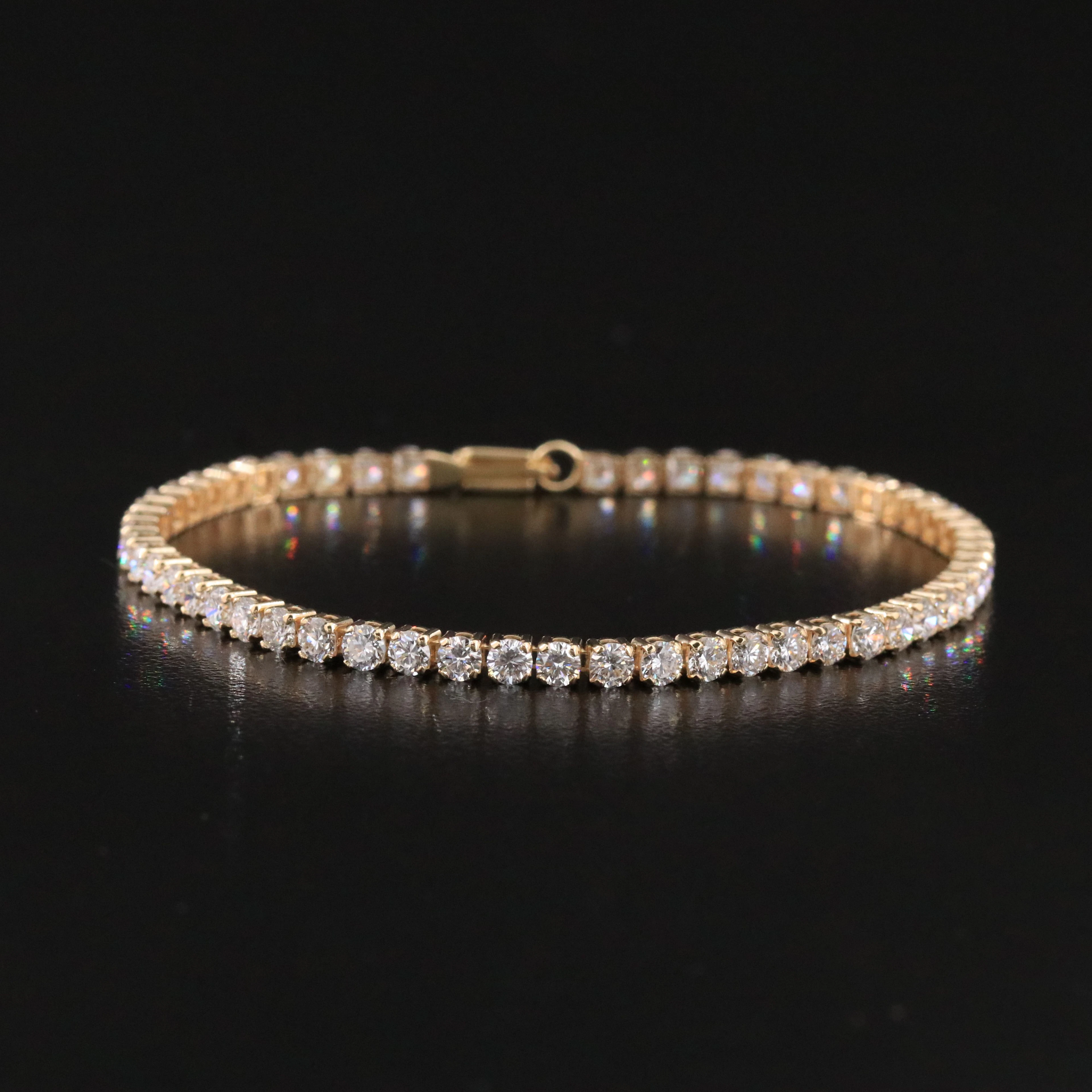14K 4.25 CTW Lab Grown Diamond Line Bracelet with IGI Report