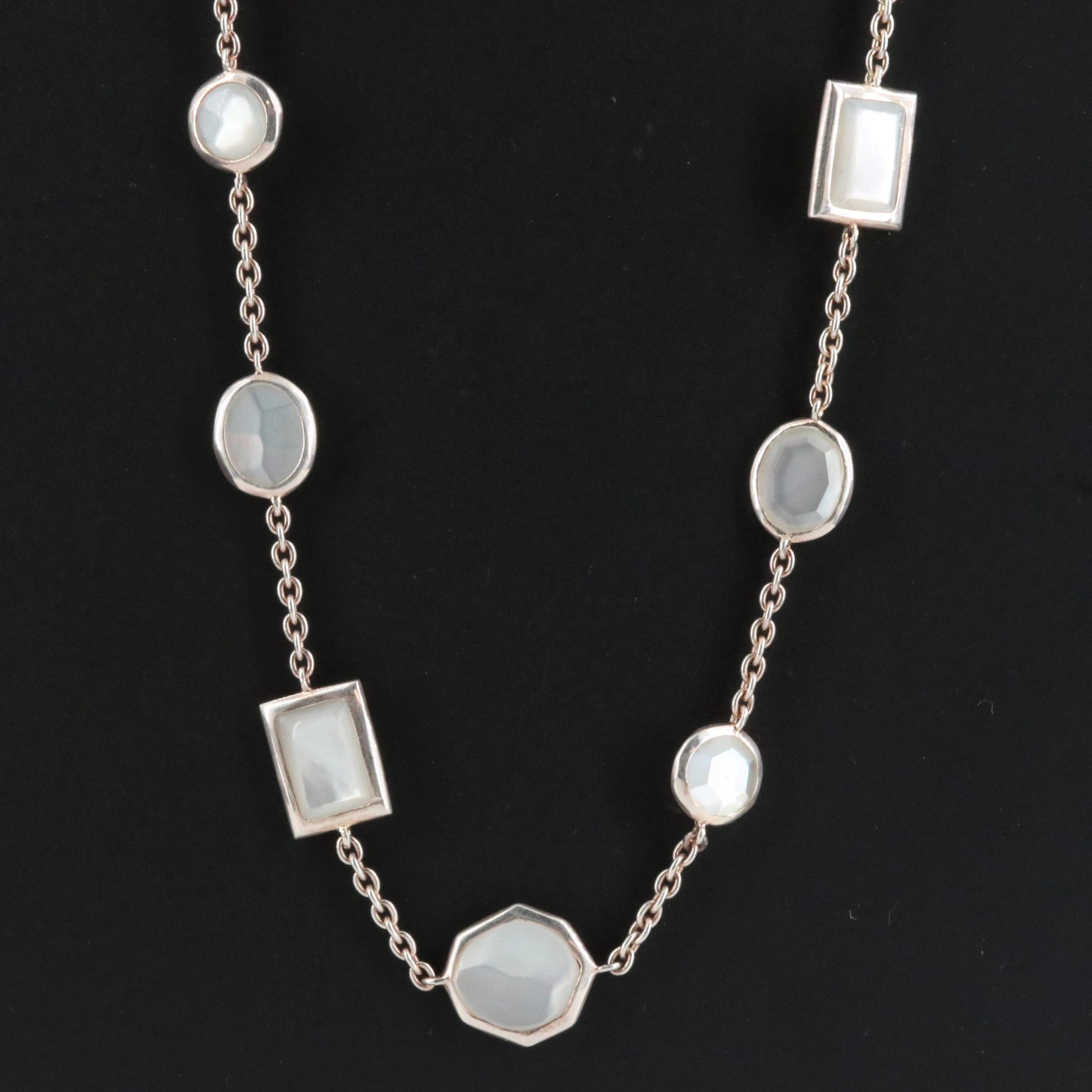 Ippolita Rock Candy Sterling Mother-of-Pearl and Quartz Station Necklace