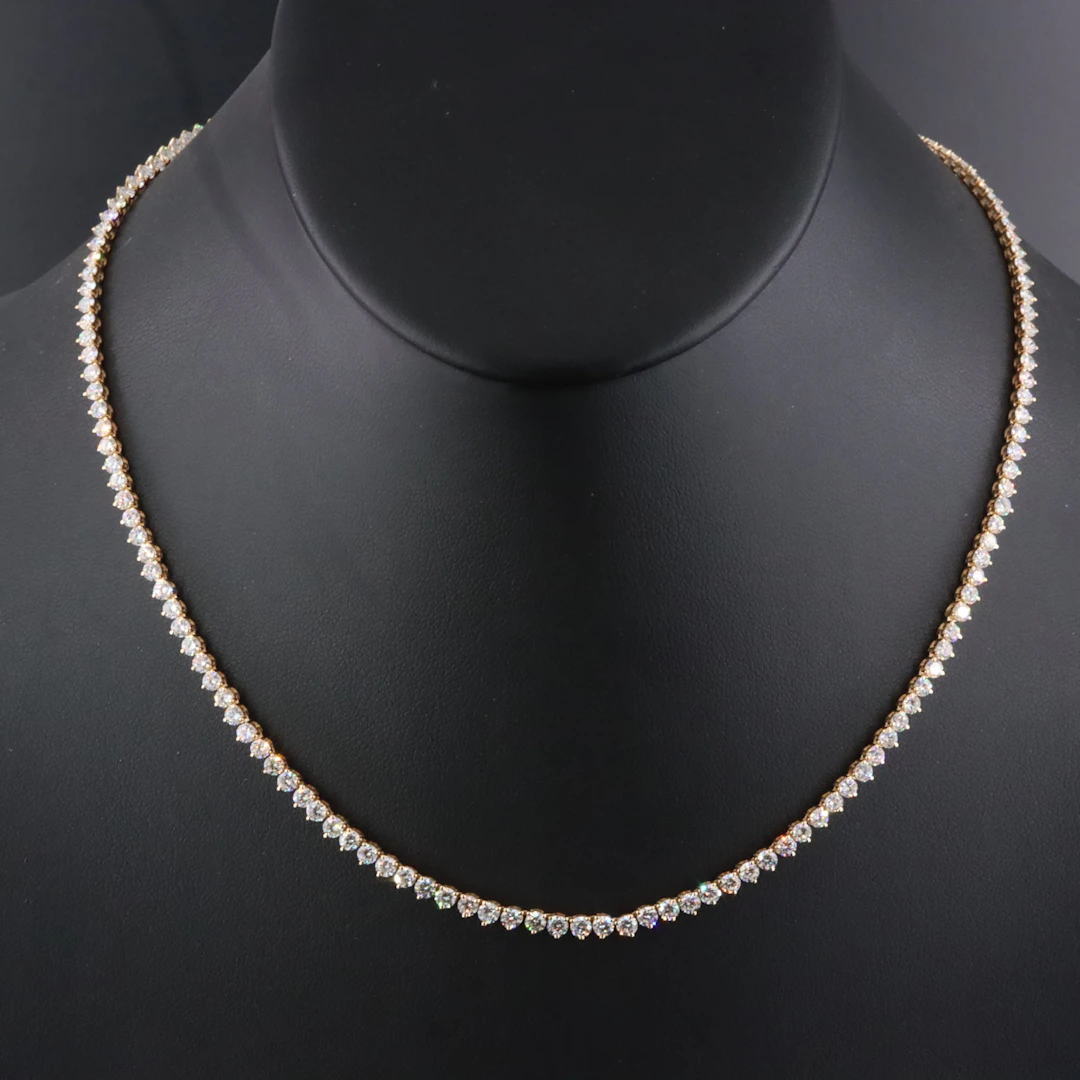 14K 8.47 CTW Lab Grown Diamond Line Necklace