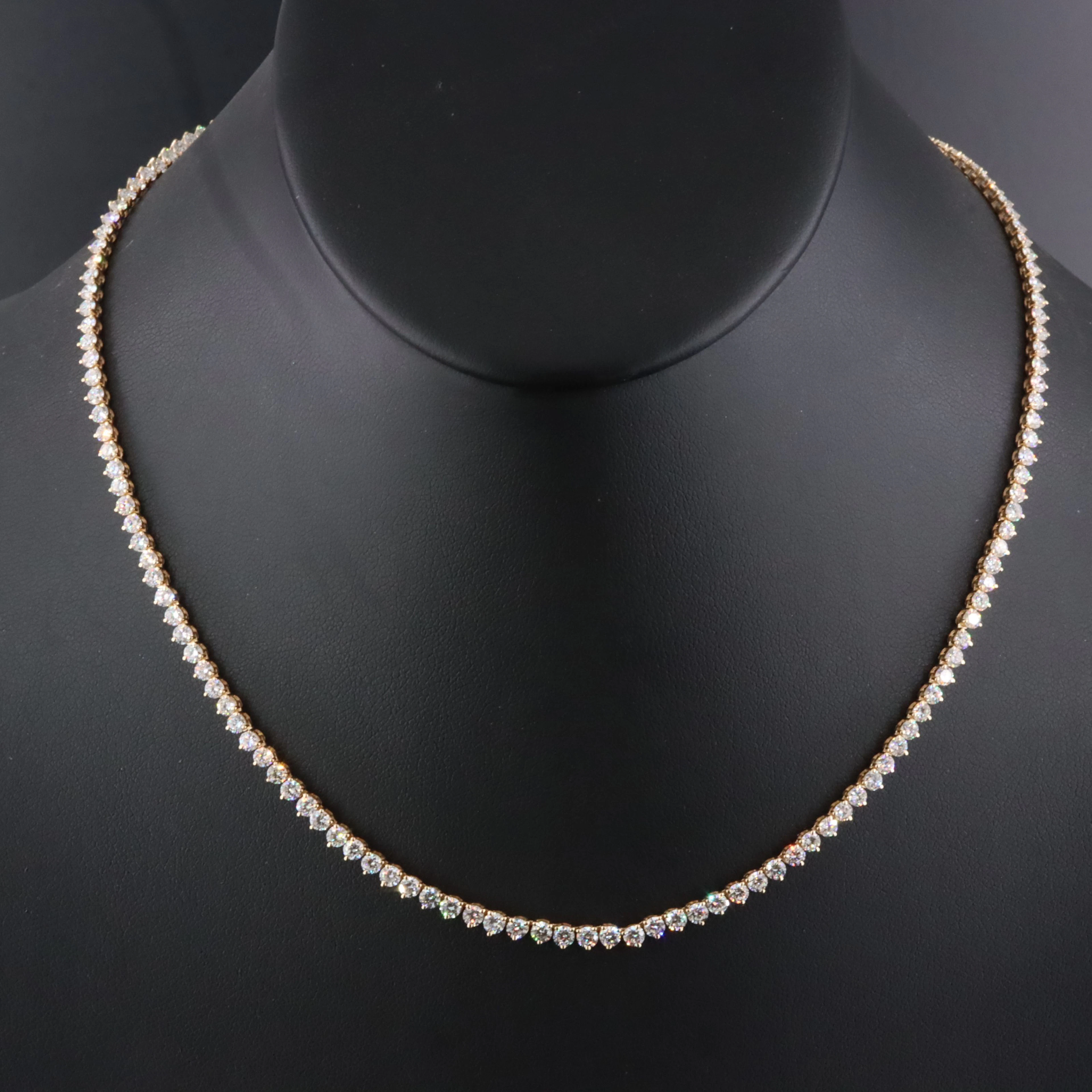 14K 8.47 CTW Lab Grown Diamond Line Necklace