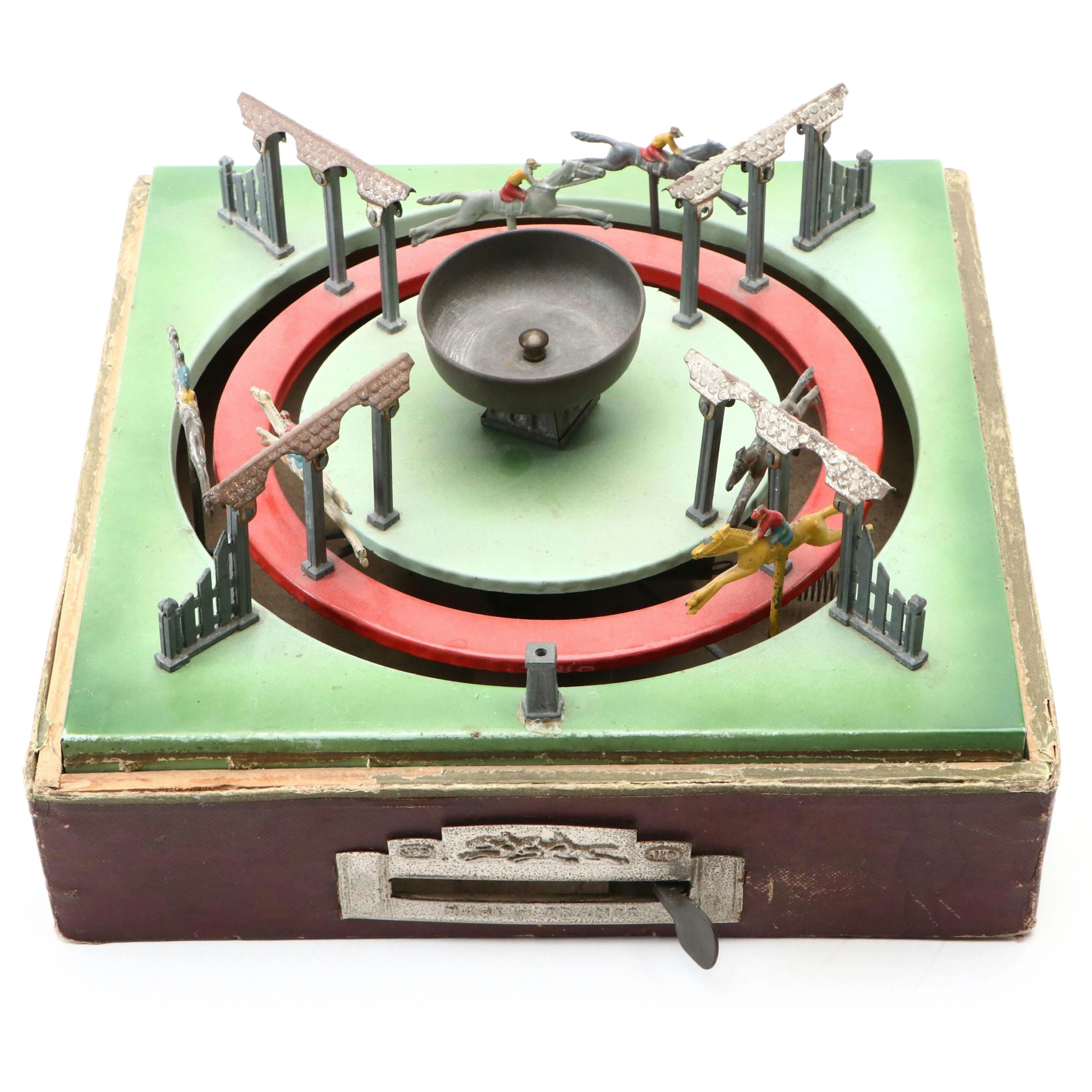 Jouets de Paris Mechanical Horse Racing Toy, Early 20th Century