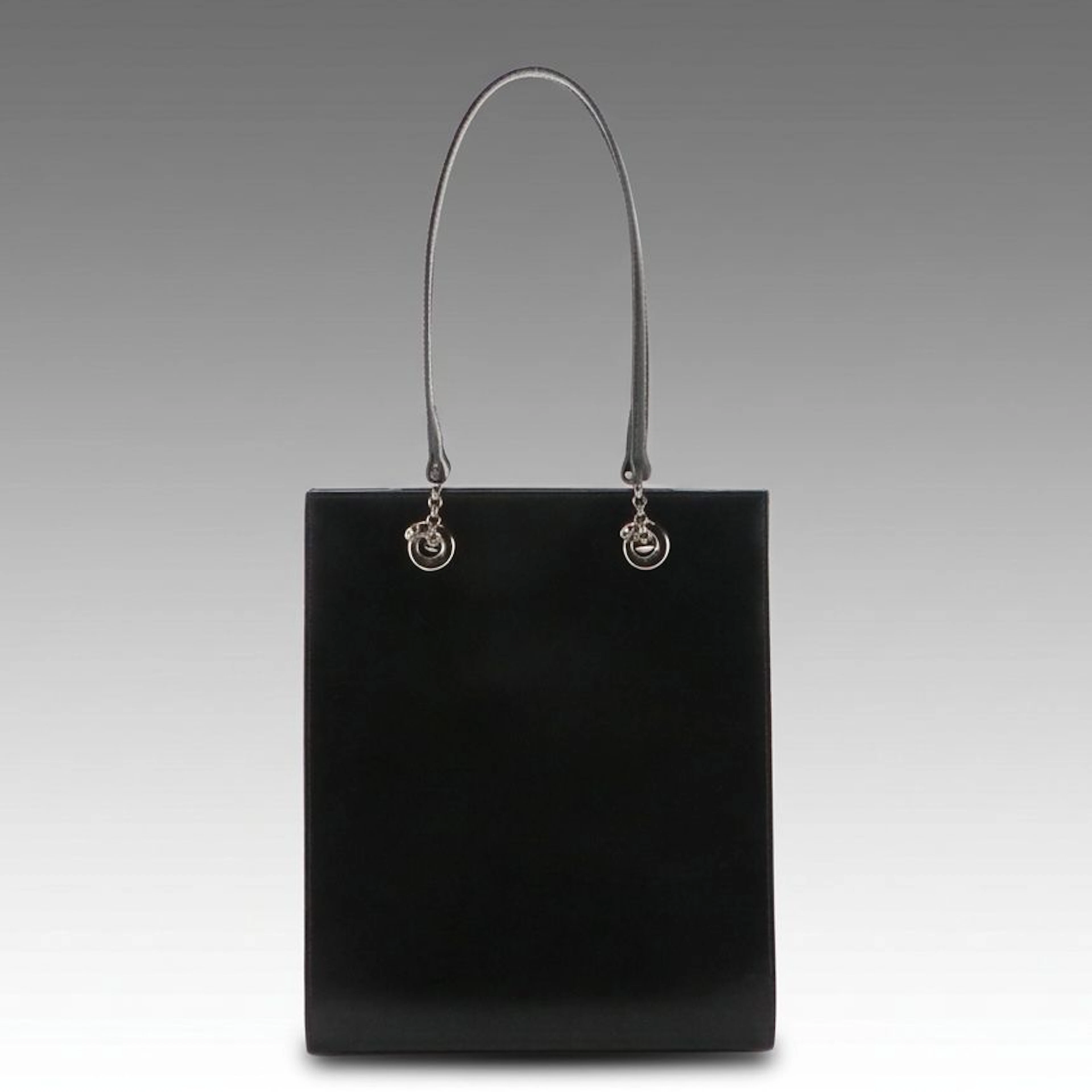Cartier Panthère Black Leather Shoulder Tote Bag
