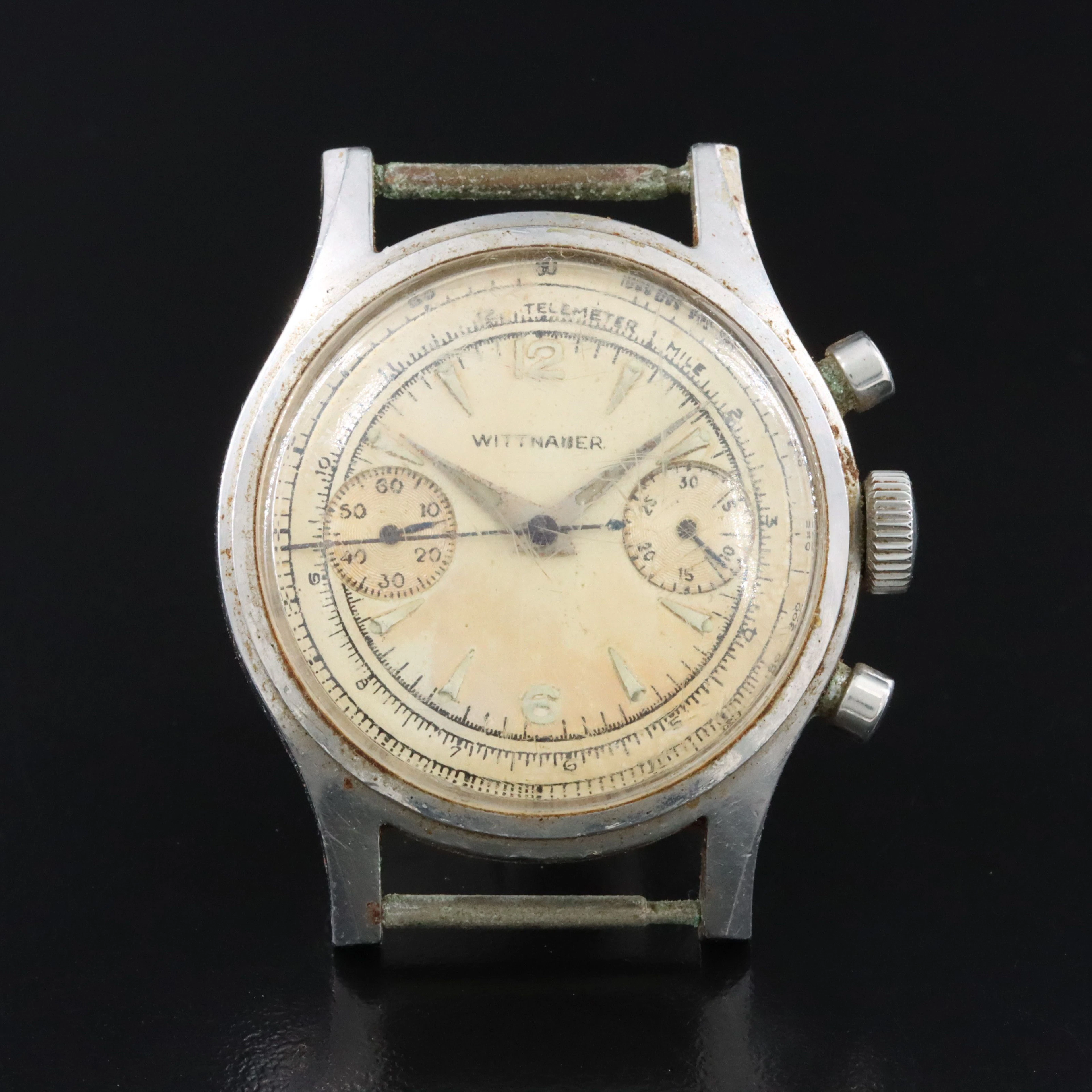 Vintage Wittnauer Stainless Steel Automatic Chronograph Watch