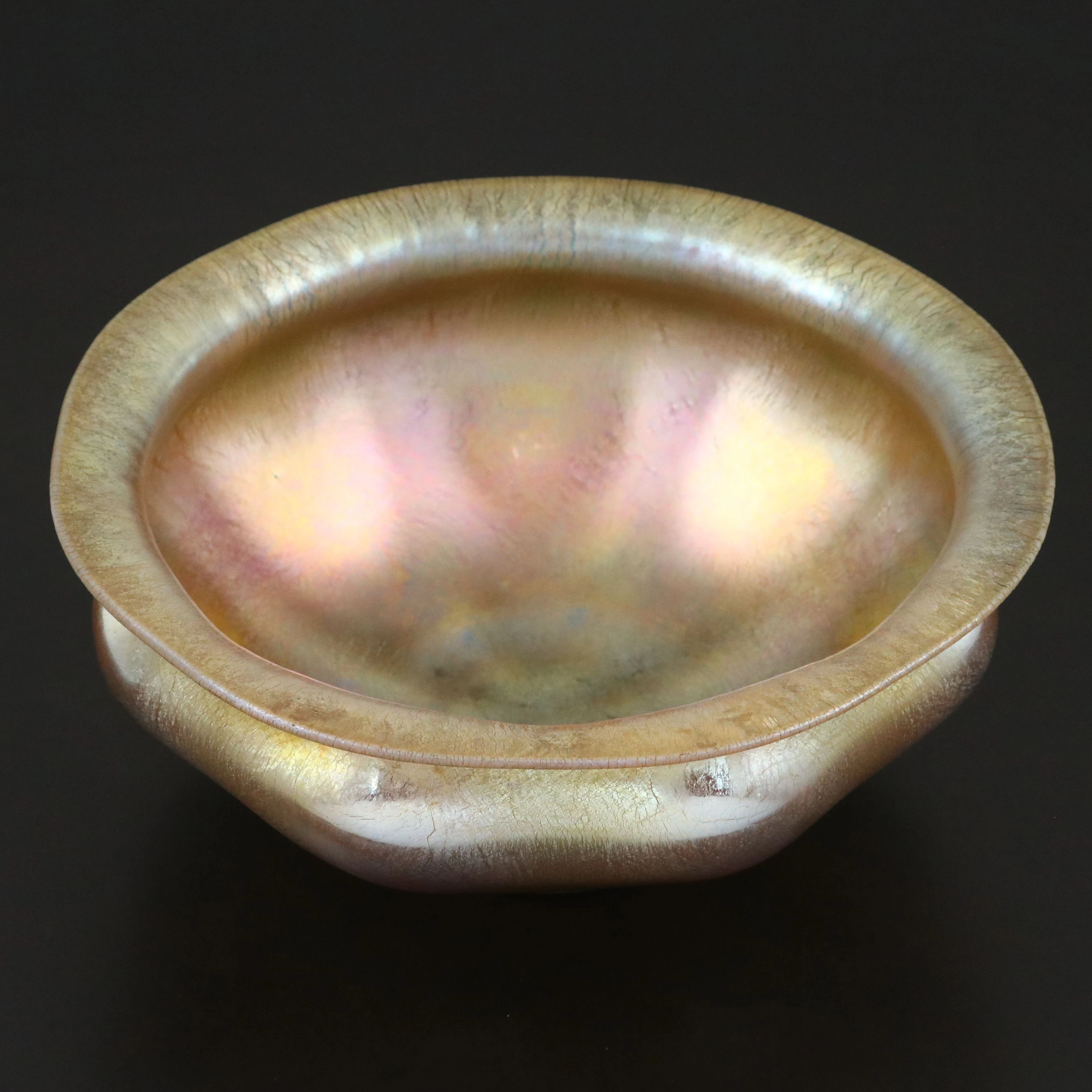Louis Comfort Tiffany Favrile Glass Bowl, Late 19th Century