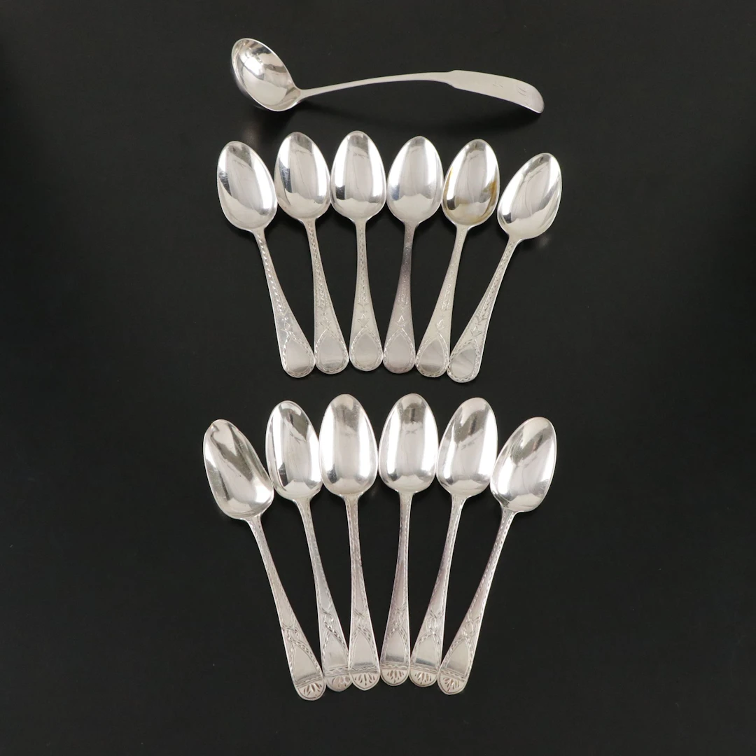 Sterling Silver John Langlands I & John Robertson with Unidentified Spoons