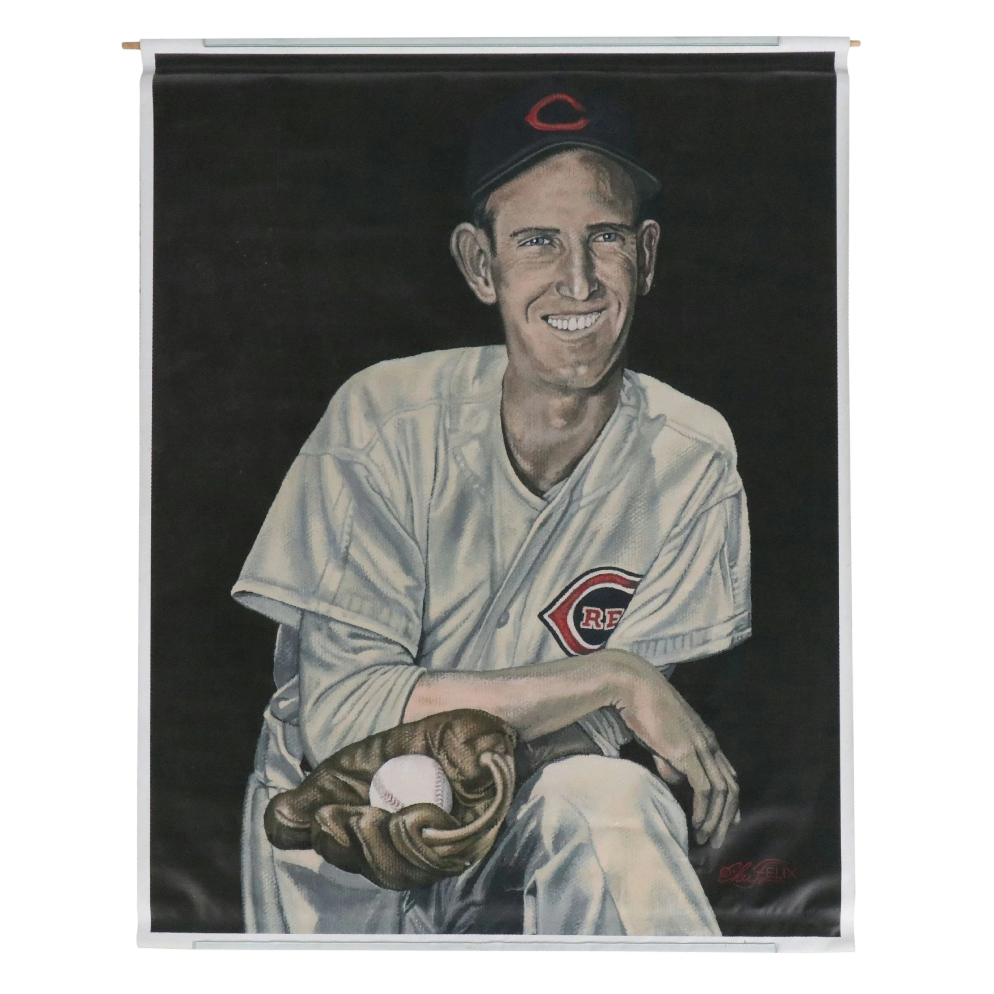 Frank Smith Cincinnati Reds Canvas Baseball Poster