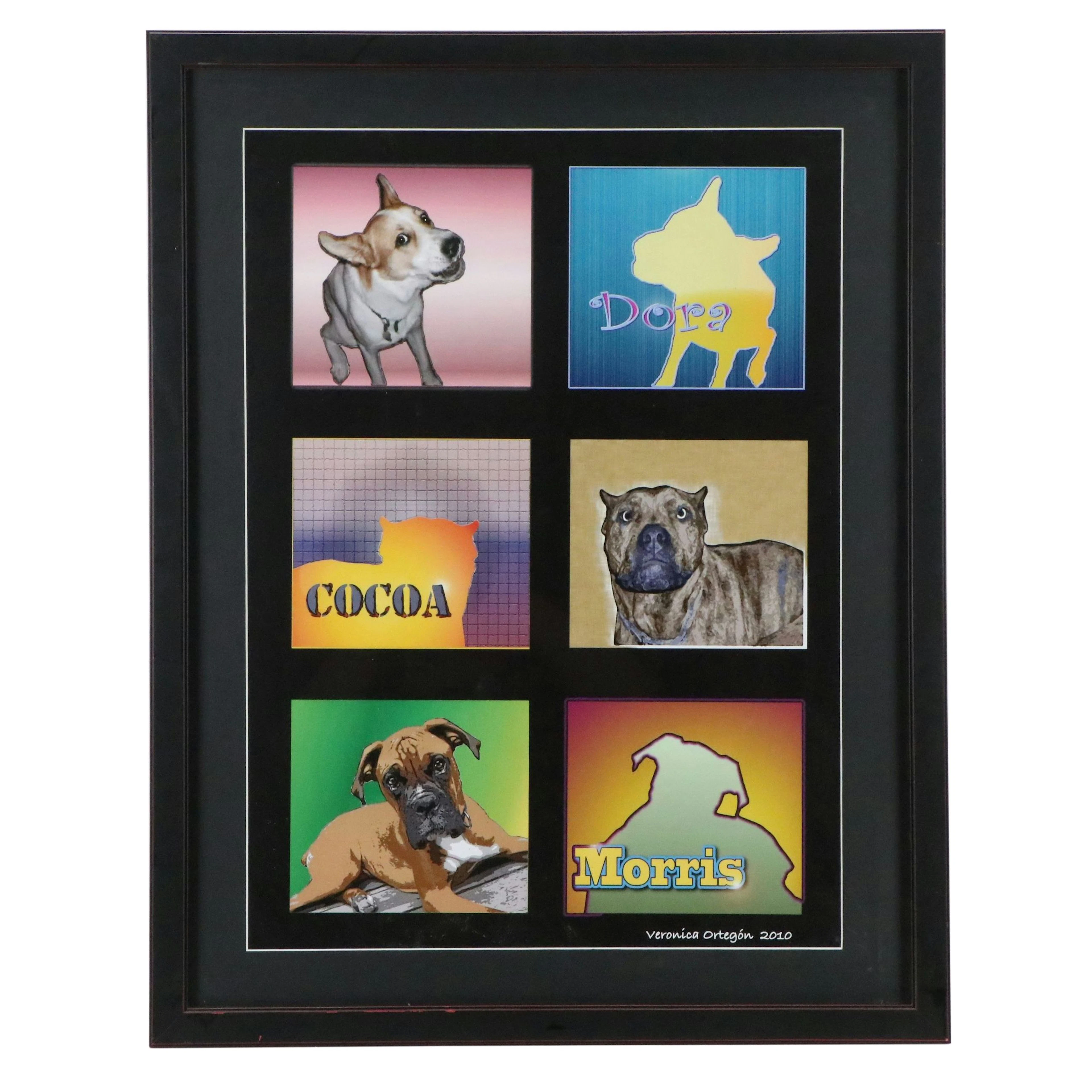 After Veronica Ortegon Whimsical Digital Print Dog Poster, 2010