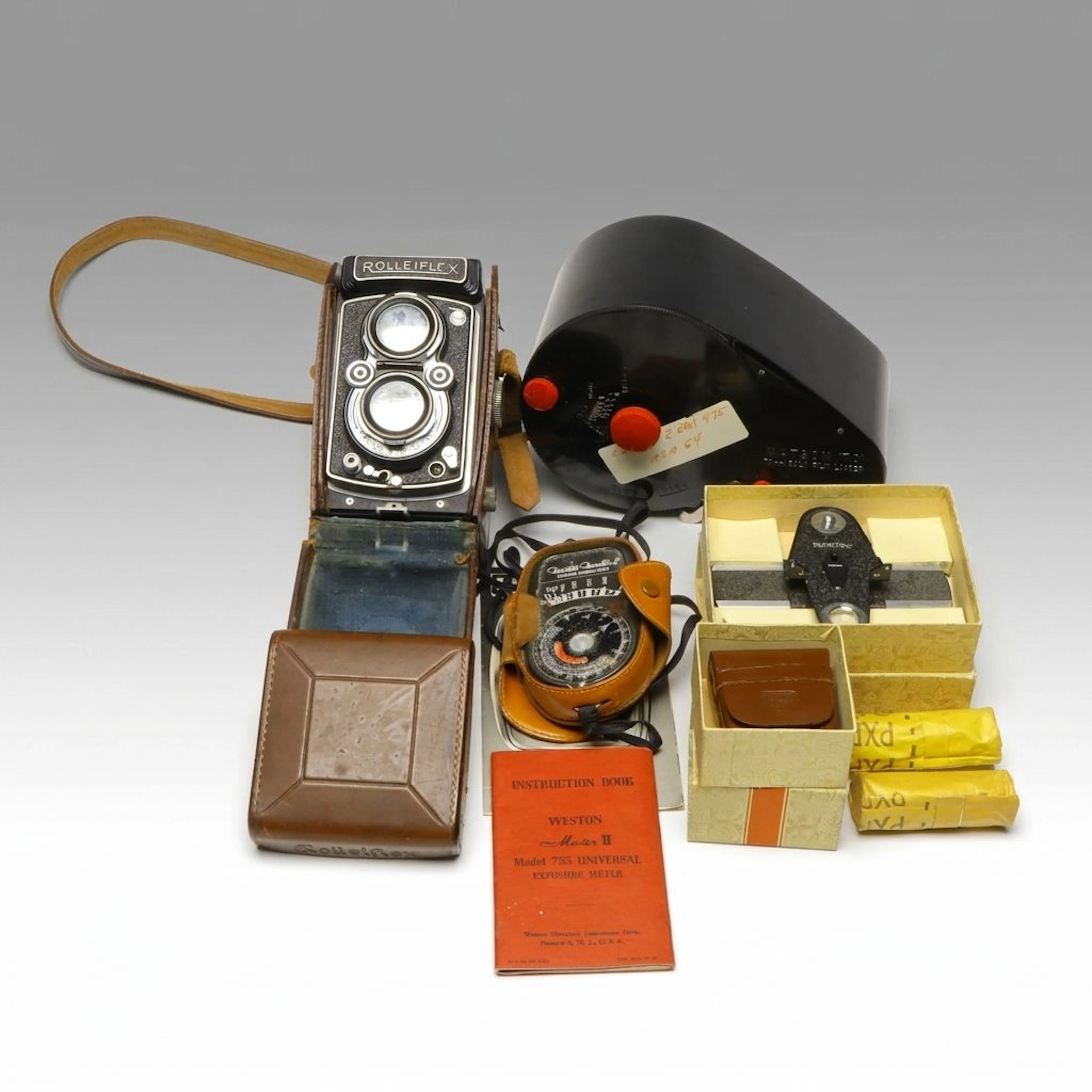 Burke & James Inc. "Watson 70" Bulk Film Loader with Vintage Rollei Camera