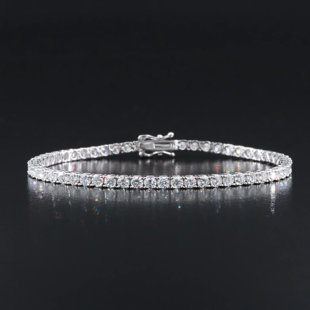 Sterling 4.64 CTW Lab Grown Diamond Line Bracelet