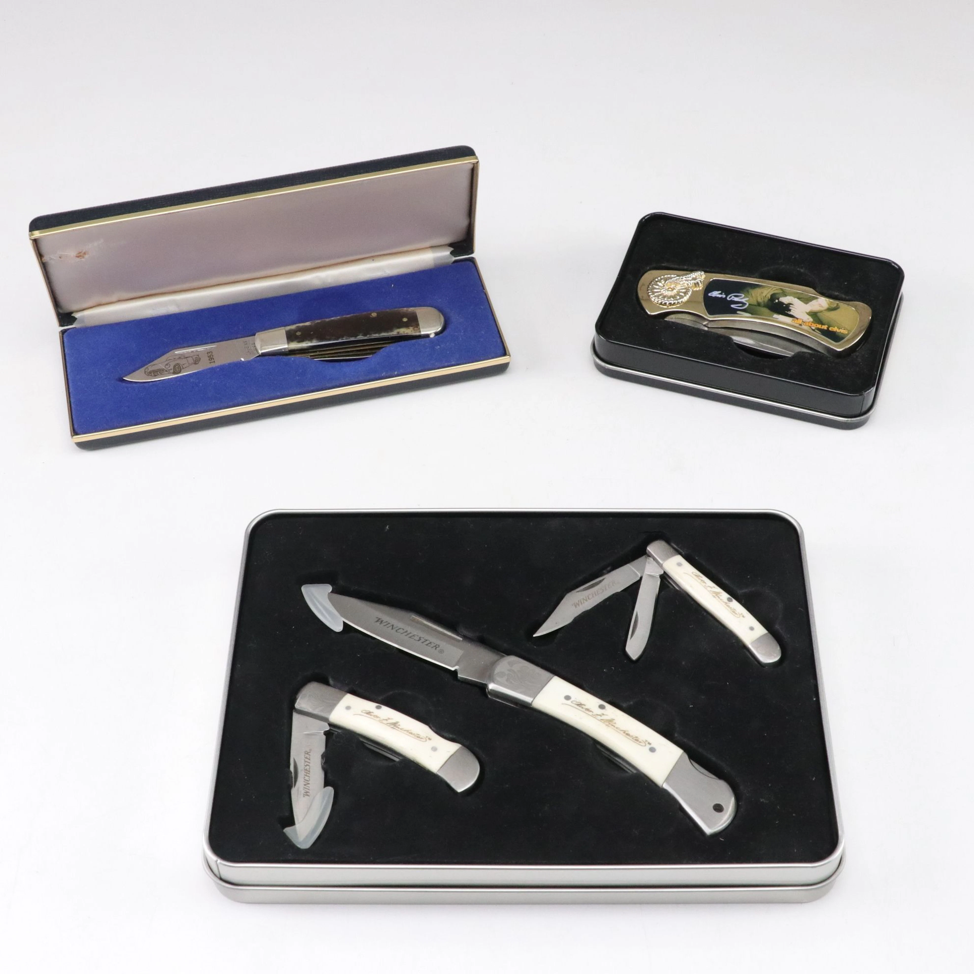 Elvis Presley, Oliver F. Winchester and Chevrolet Commemorative Folding Knives