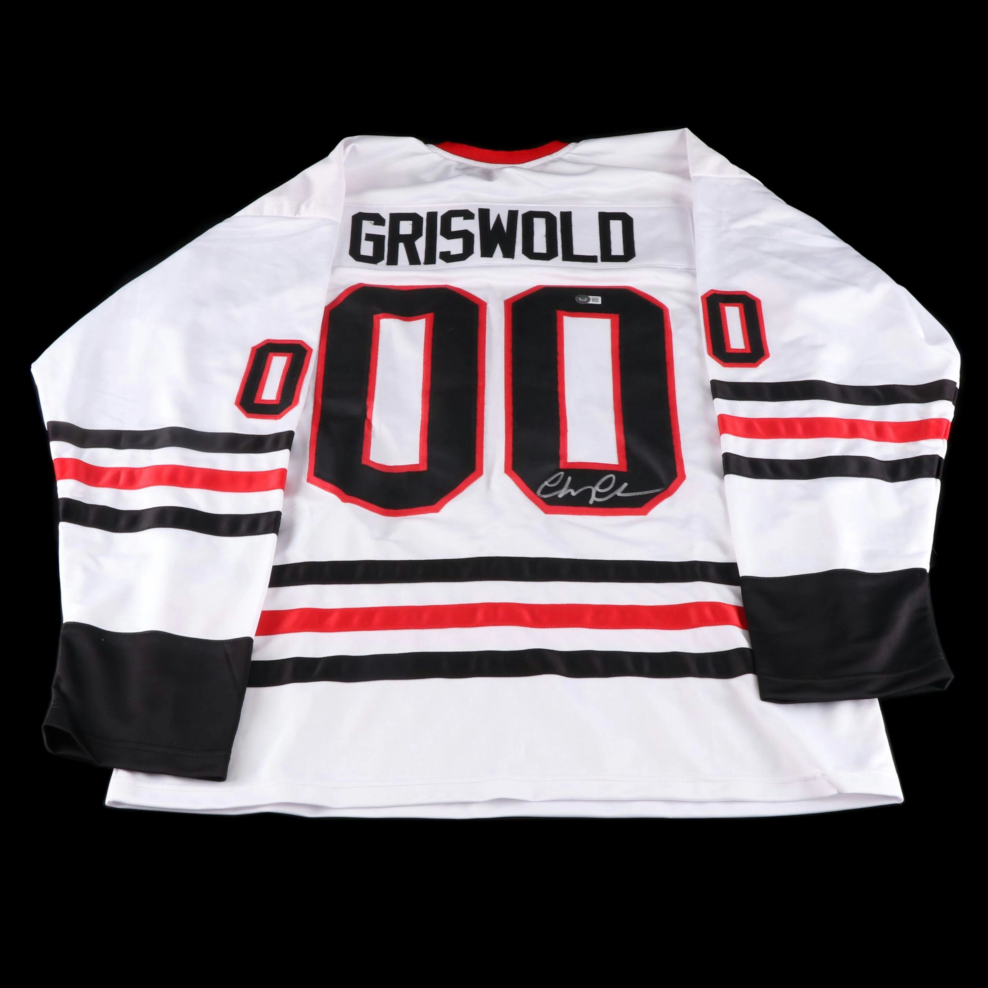 Chevy Chase Signed "Christmas Vacation: Clark Griswold" Hockey Jersey, Beckett