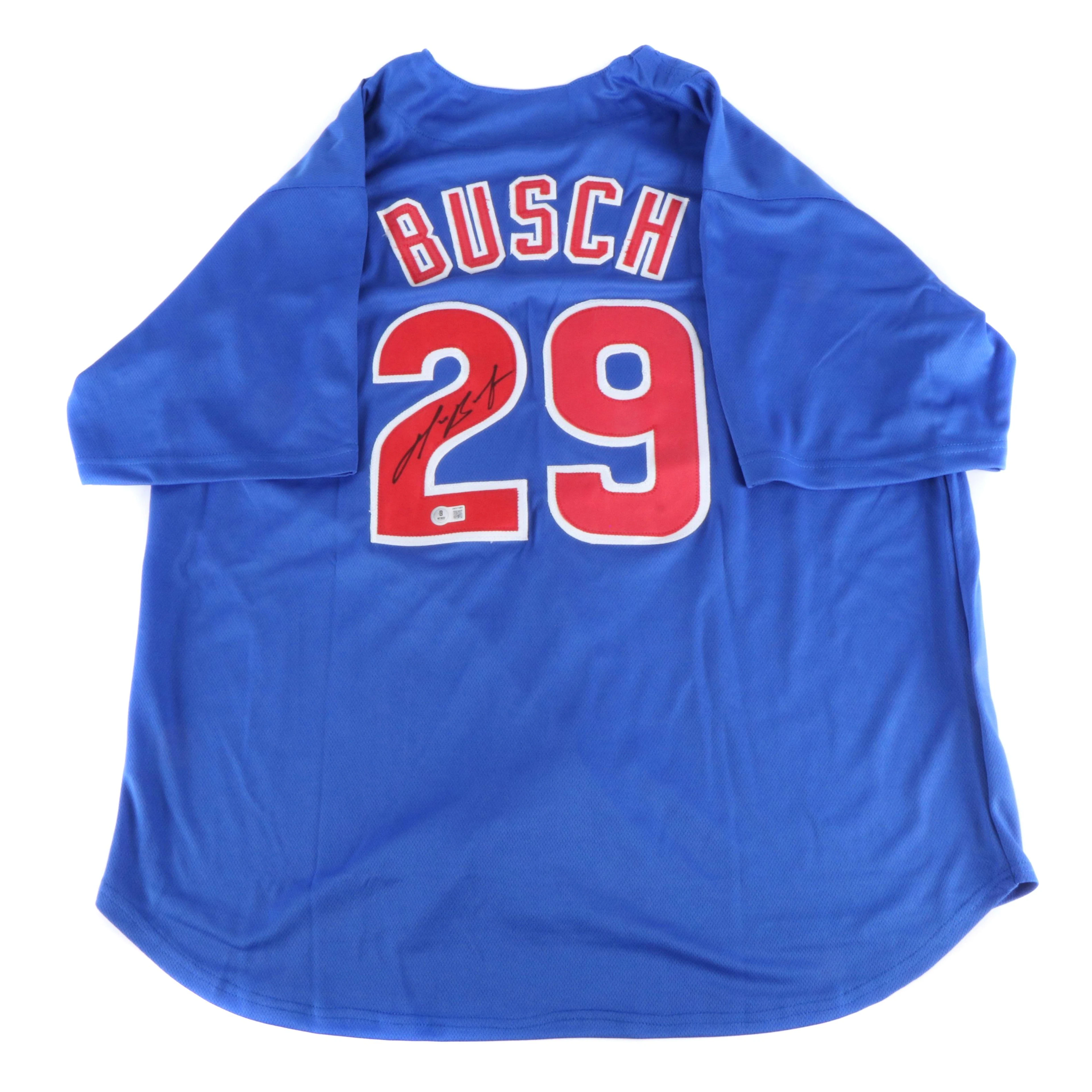 Michael Busch Signed Chicago Cubs Baseball Jersey, Beckett