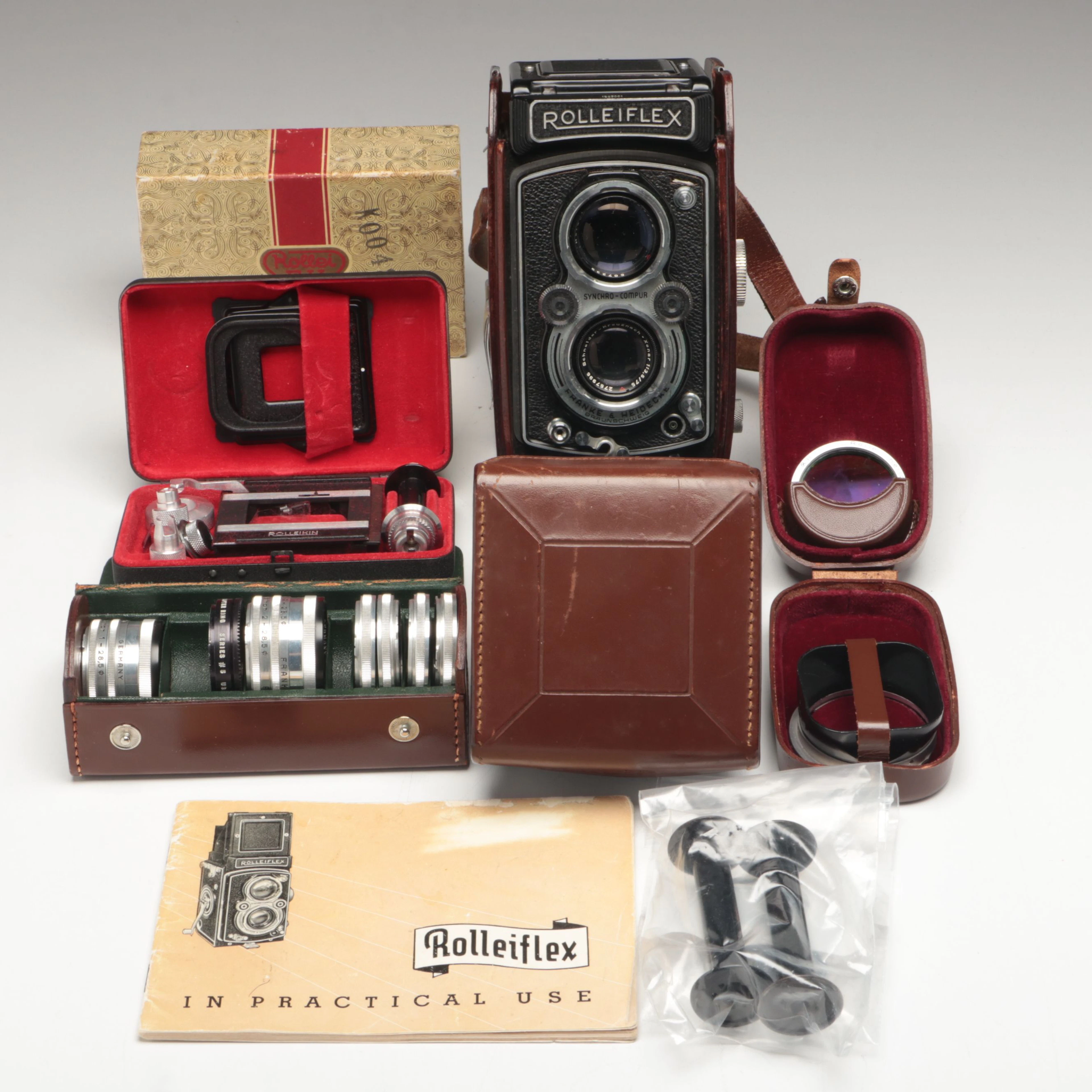 Franke & Heidecke Rolleiflex 75mm F3.5 Twin-Lens Reflex Camera and More, 1951