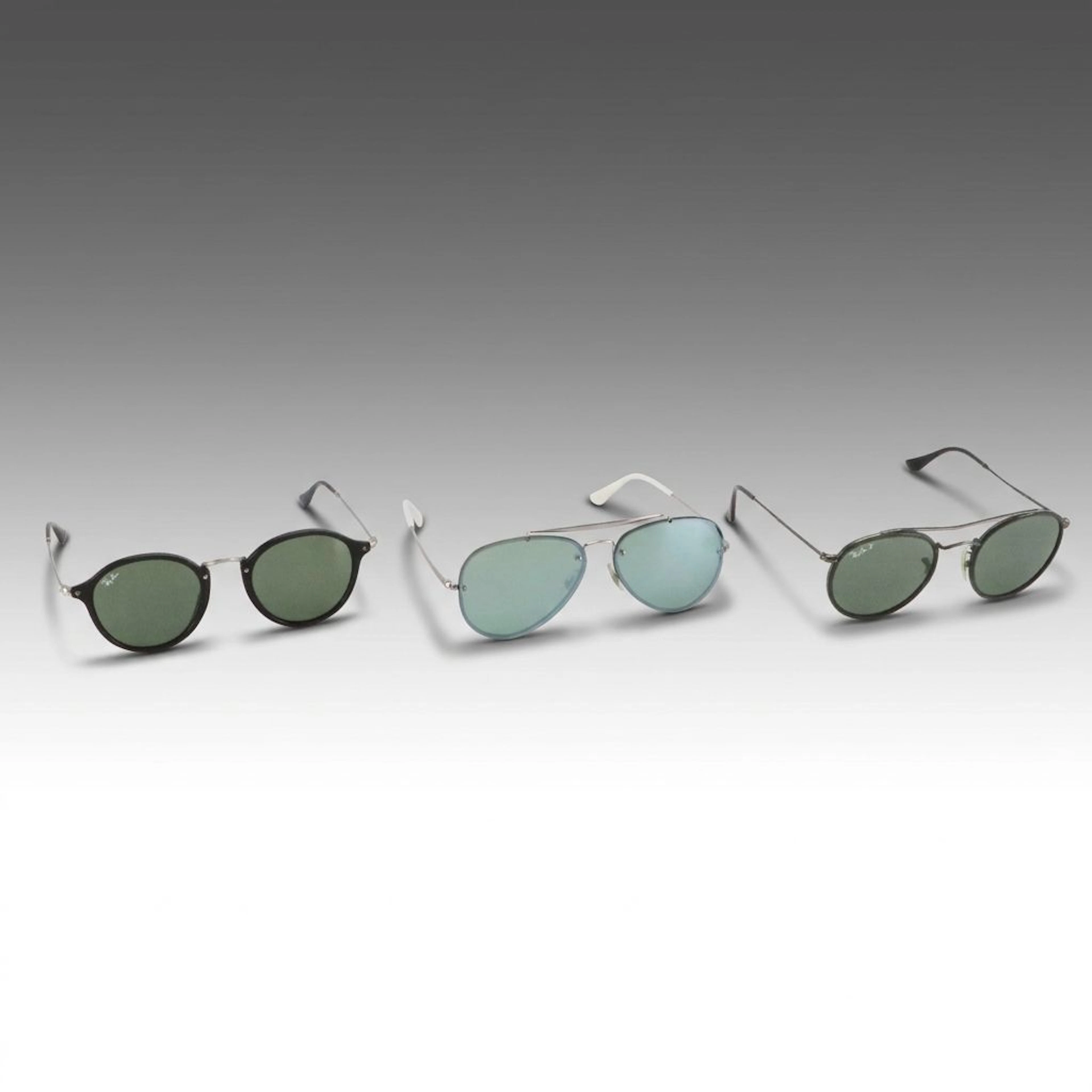 Ray-Ban Blaze Aviator, Round Double-Bridge Polarized, and Round Fleck