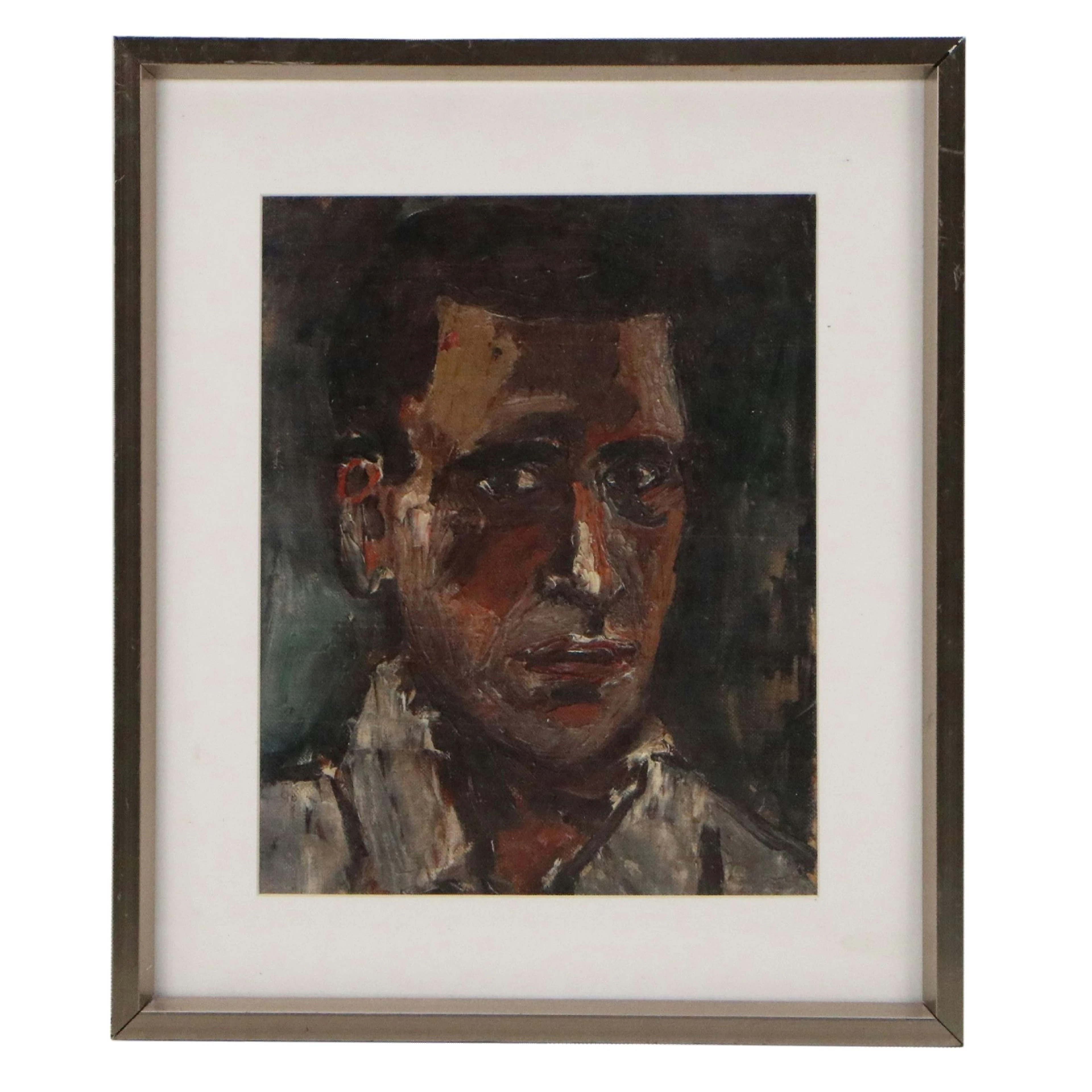 Digital Print of Impressionistic Portrait of Man, 21st Century
