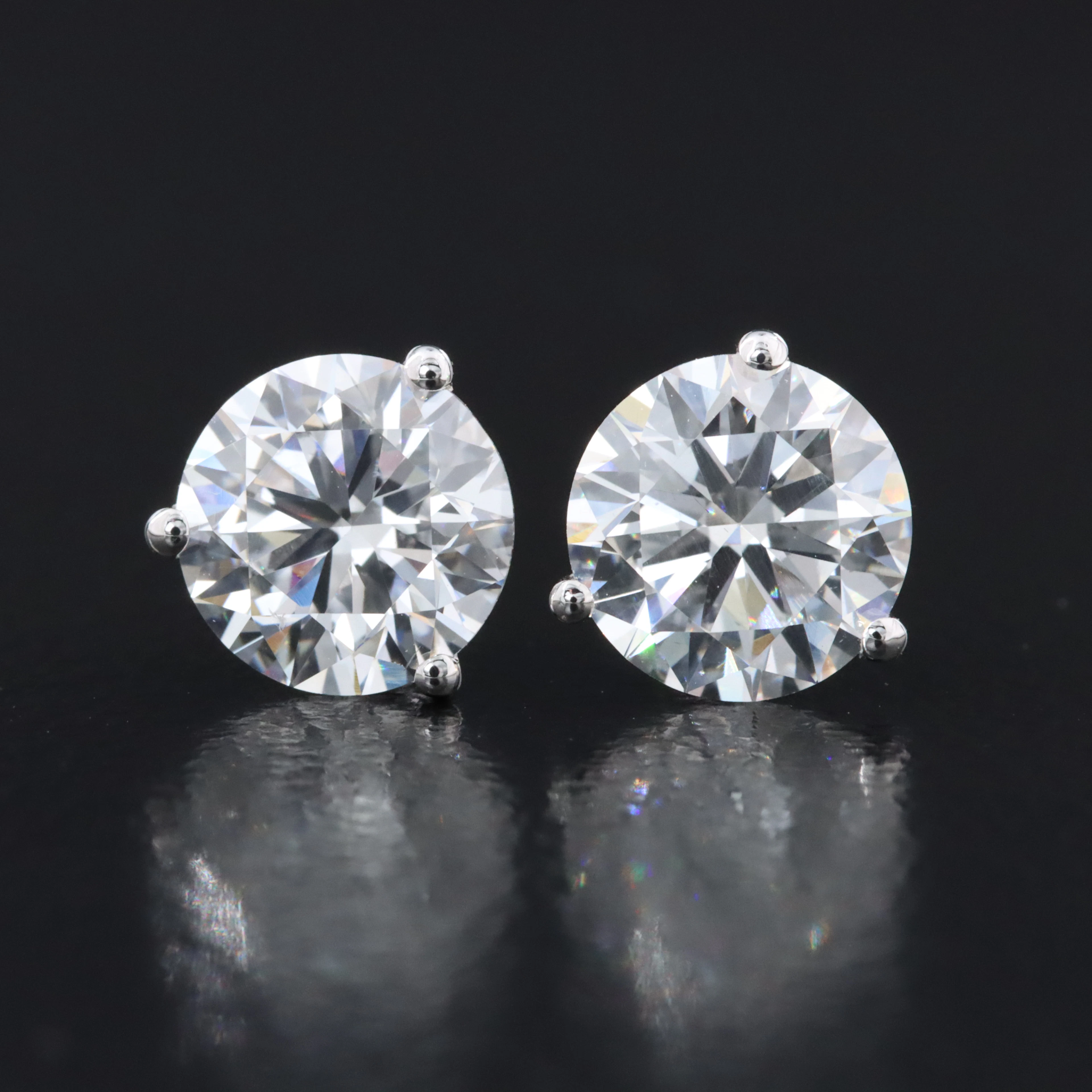 14K 2.05 CTW Lab Grown Diamond Solitaire Earrings