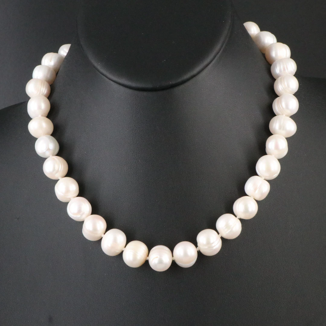 10.75 – 12.75 MM Pearl Necklace with 14K Clasp