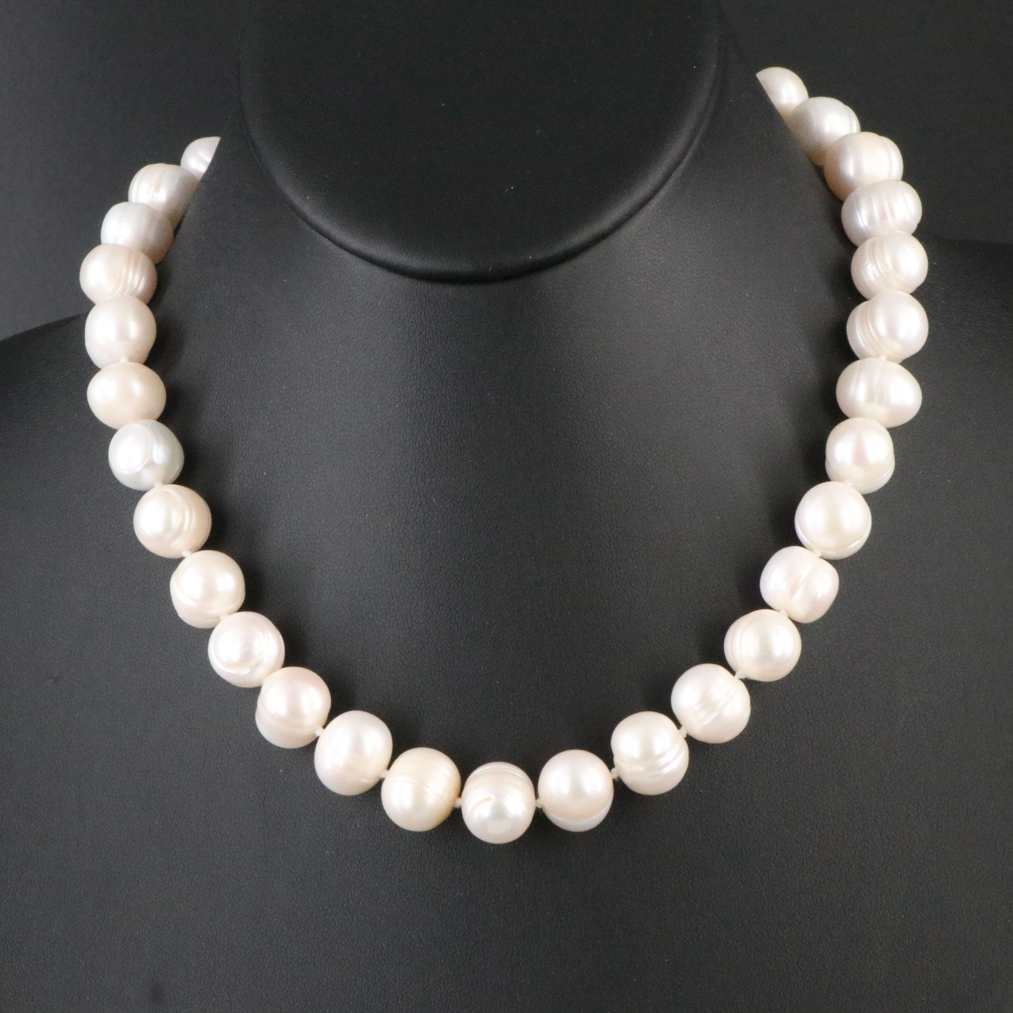 10.75 – 12.75 MM Pearl Necklace with 14K Clasp