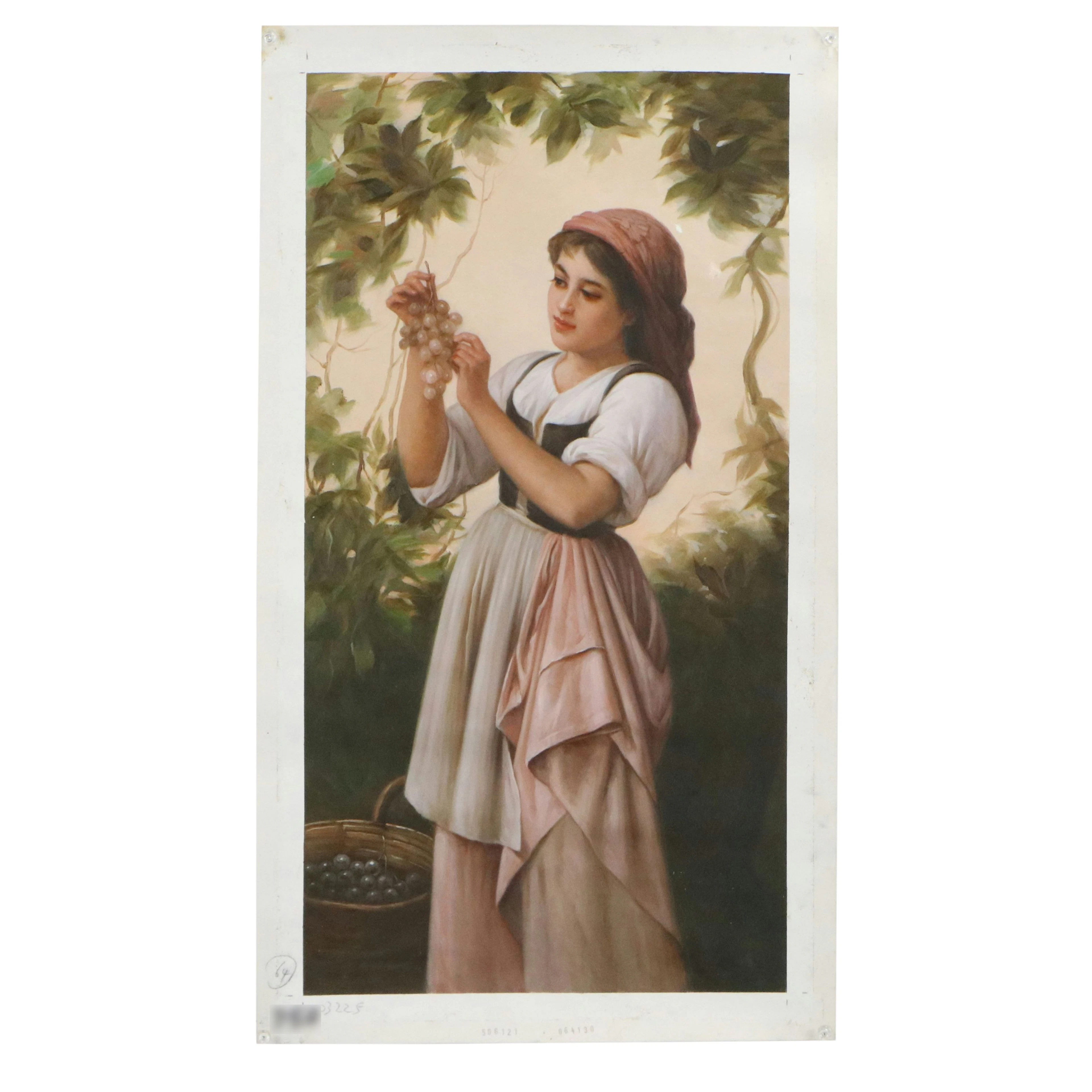 Copy Oil Painting After William-Adolphe Bouguereau "The Grape Gatherer"