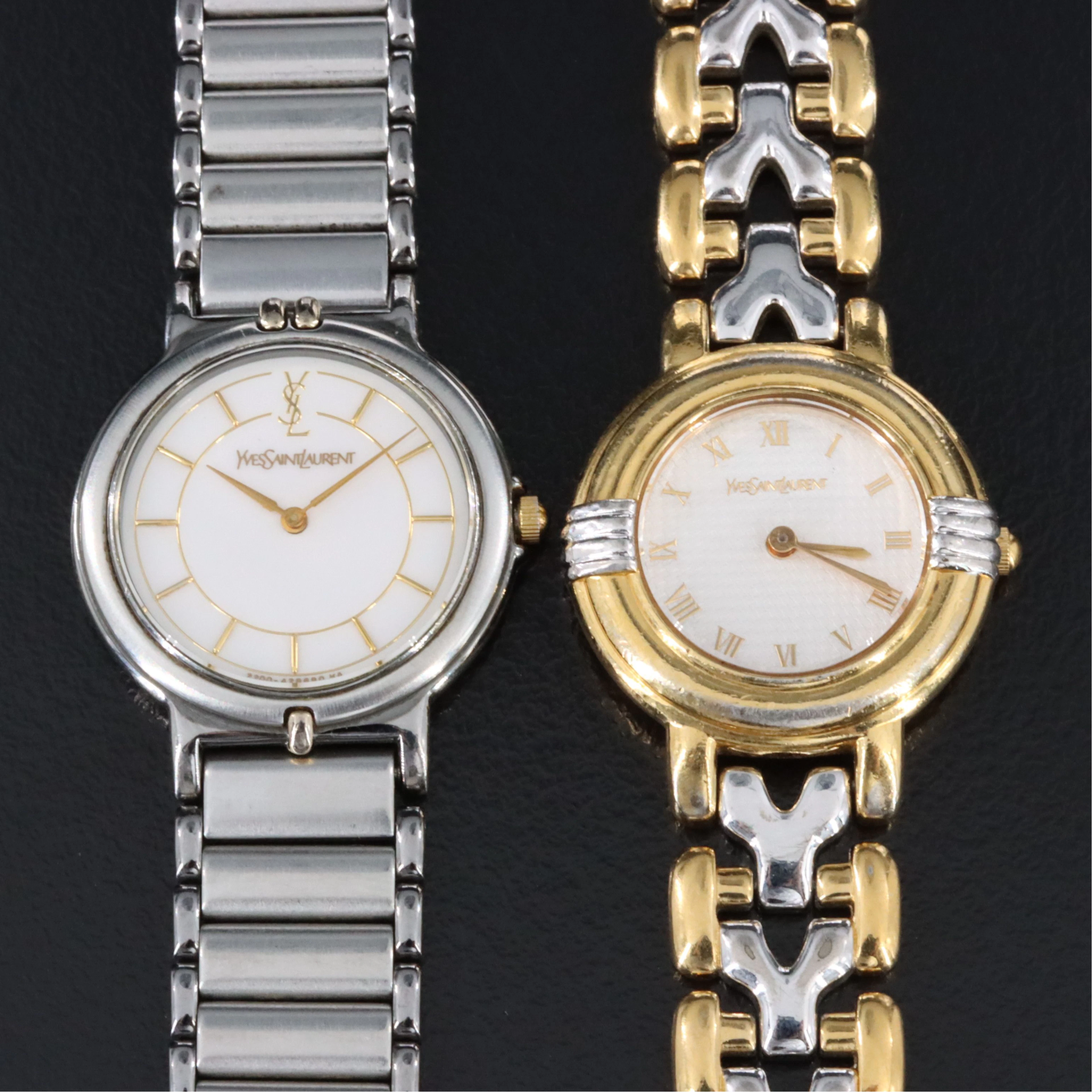 Yves Saint Laurent x Citizen Gold and Silver Tone Quartz Dress Watches