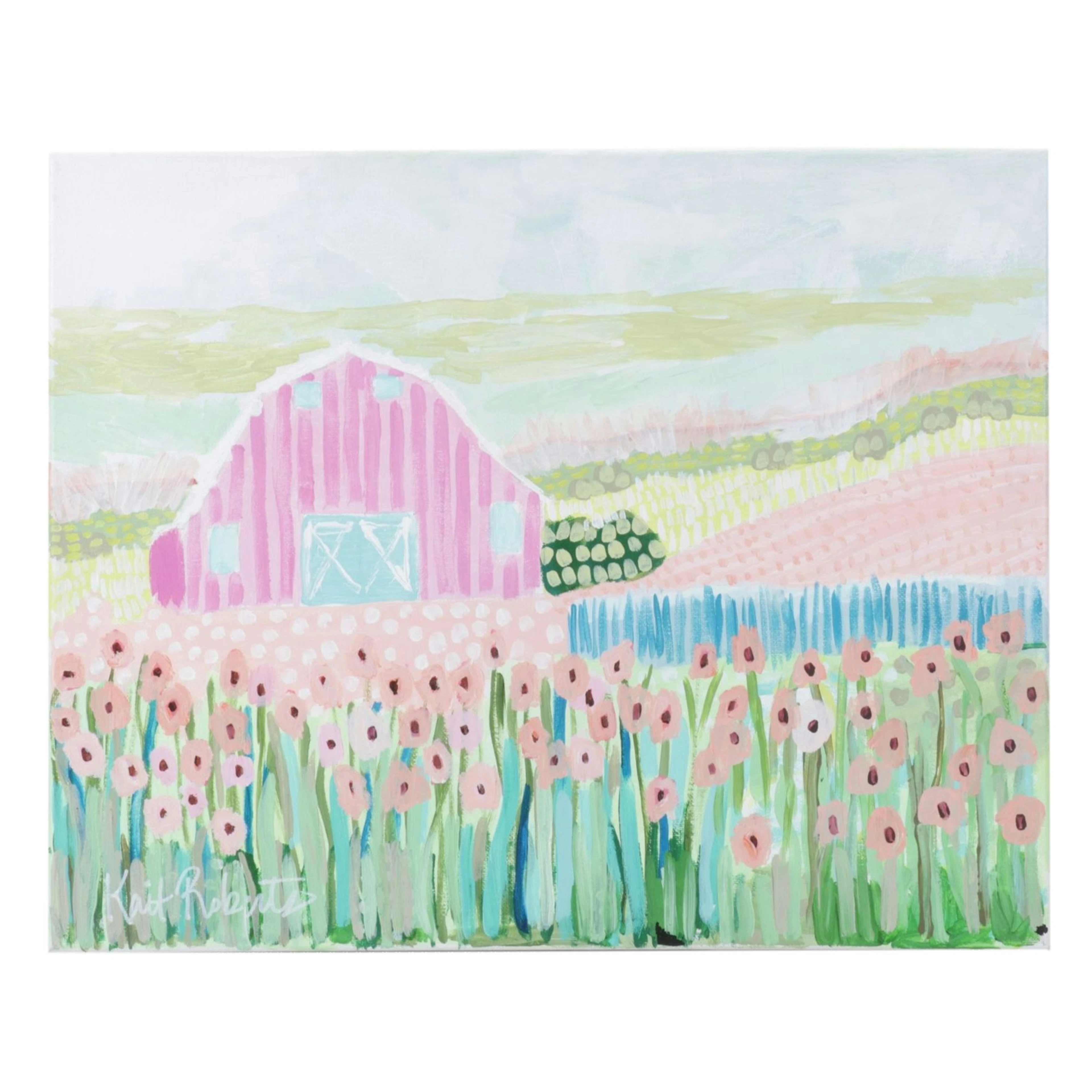 Kait Roberts Acrylic Painting "Strolling the Farm"