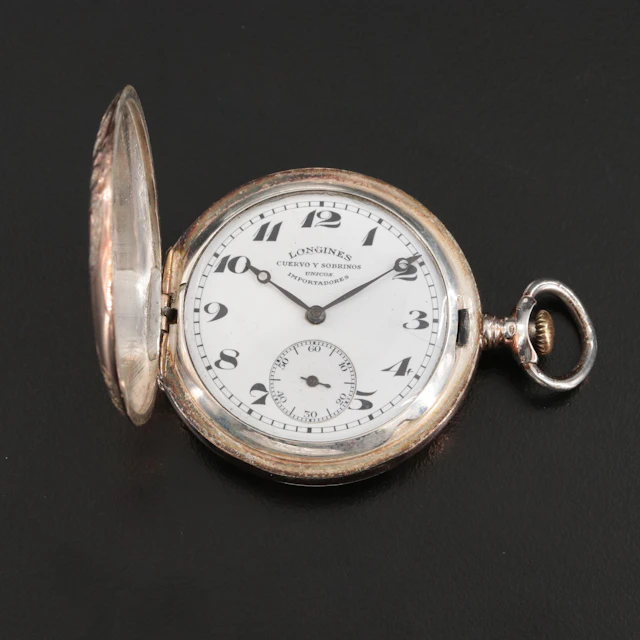 Longines Cuervo Y Sobrinos 900 Silver 6 Grand Prix Pocket Watch