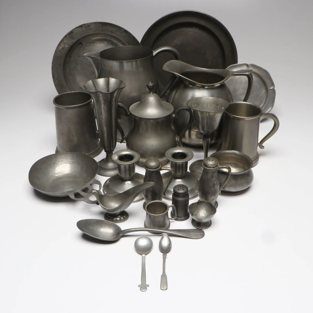 Pewter Tablewares Featuring James Dixon & Sons, Royal Holland and More