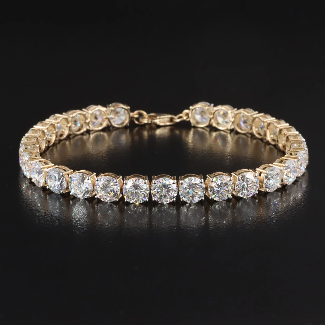 14K 19.86 CTW Lab Grown Diamond Line Bracelet